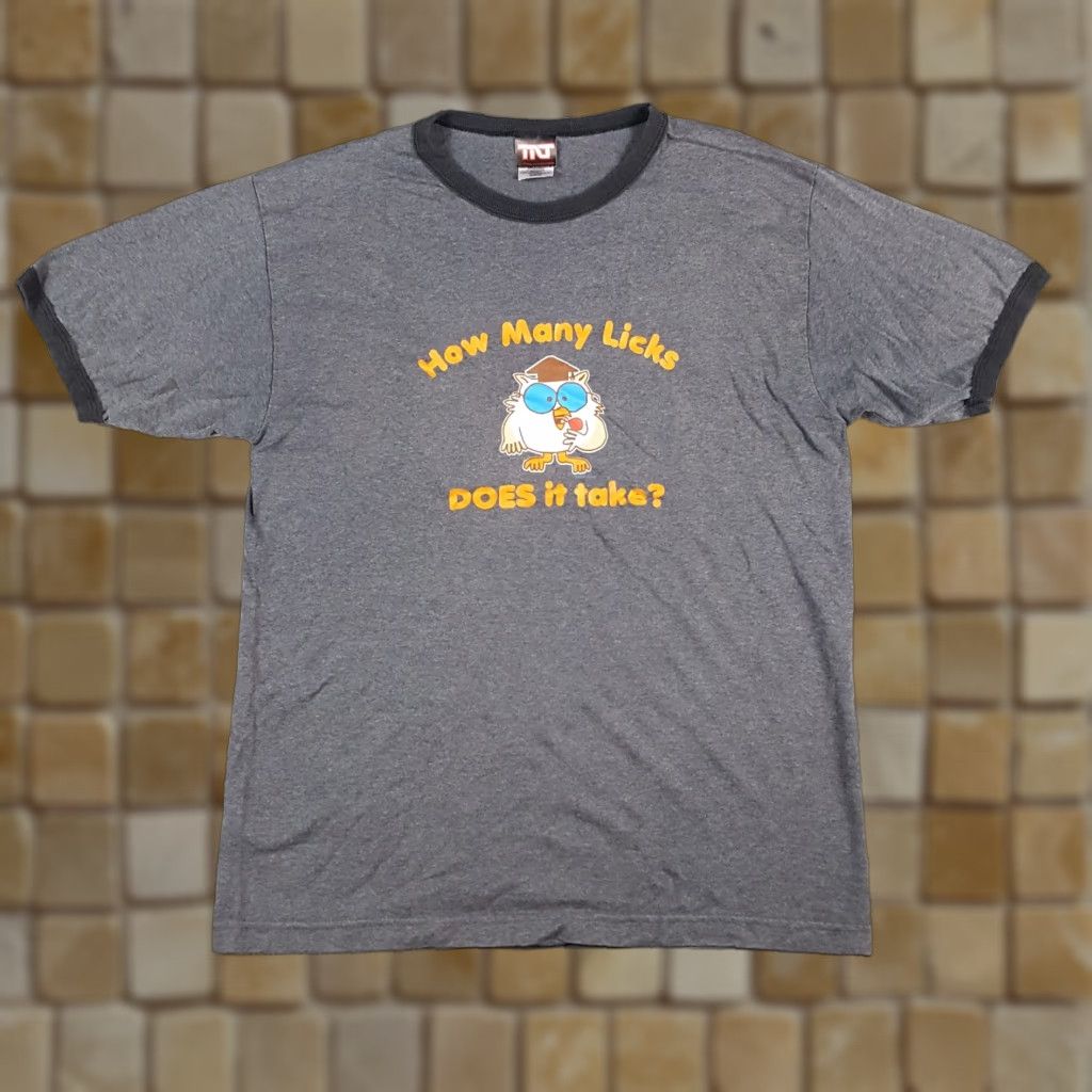 Etro VINTAGE TNT How Many Licks Tootsie Pop Candy Ringer Size S Owl Retro T Shirt Size US S / EU 44-46 / 1 - 1 Thumbnail