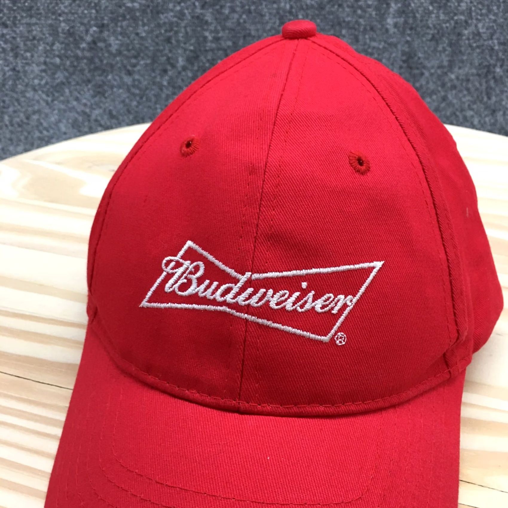 Budweiser Budweiser Baseball Hat Mens Red One Size Adjustable Curved Brim Embroidered Logo Size ONE SIZE - 4 Thumbnail