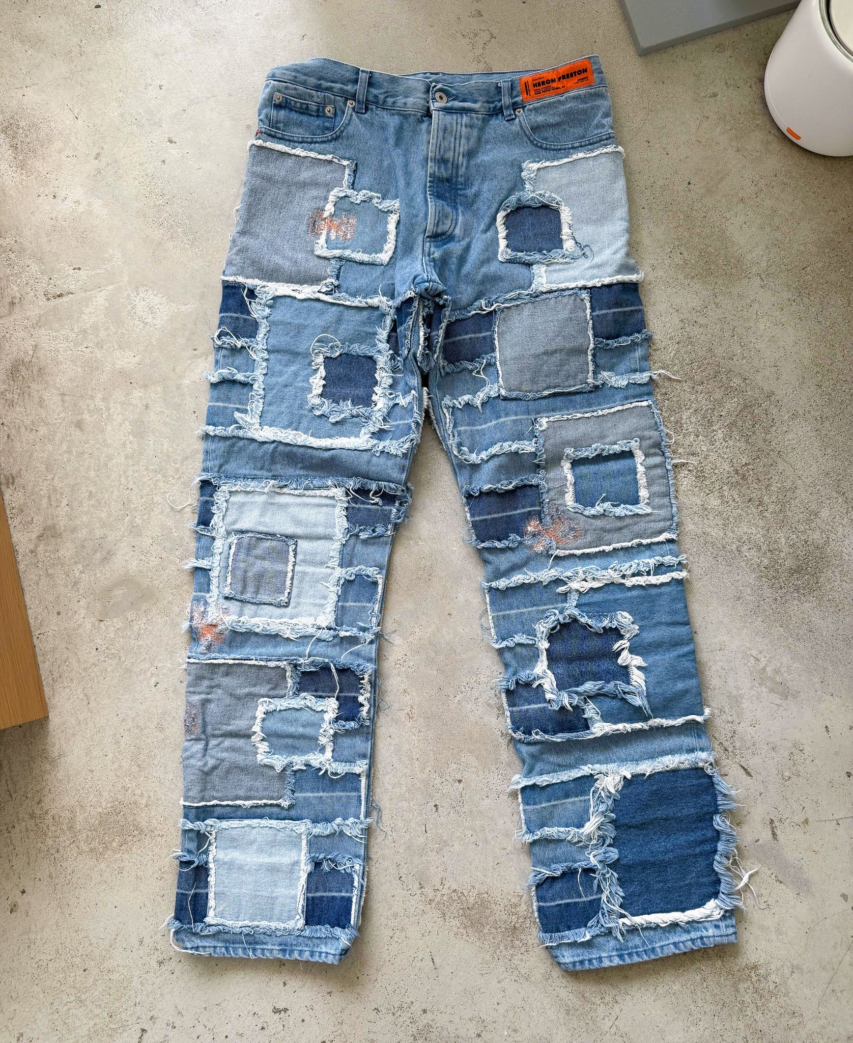 Heron Preston Patchwork 5-Pocket Jeans
