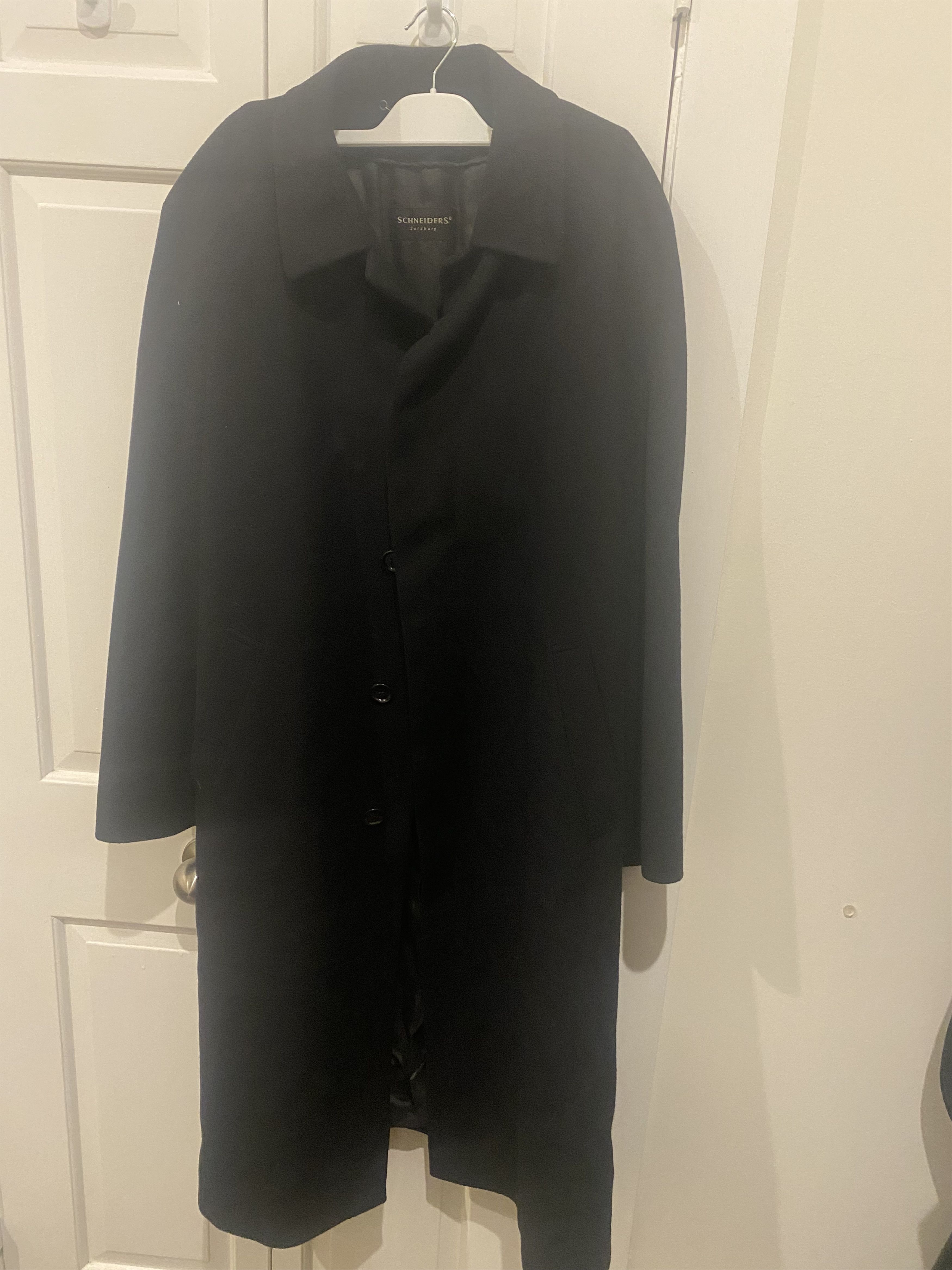 Schneiders Schneider Salzburg Black Wool Cashmere Overcoat Size US XXS / EU 40 - 4 Thumbnail