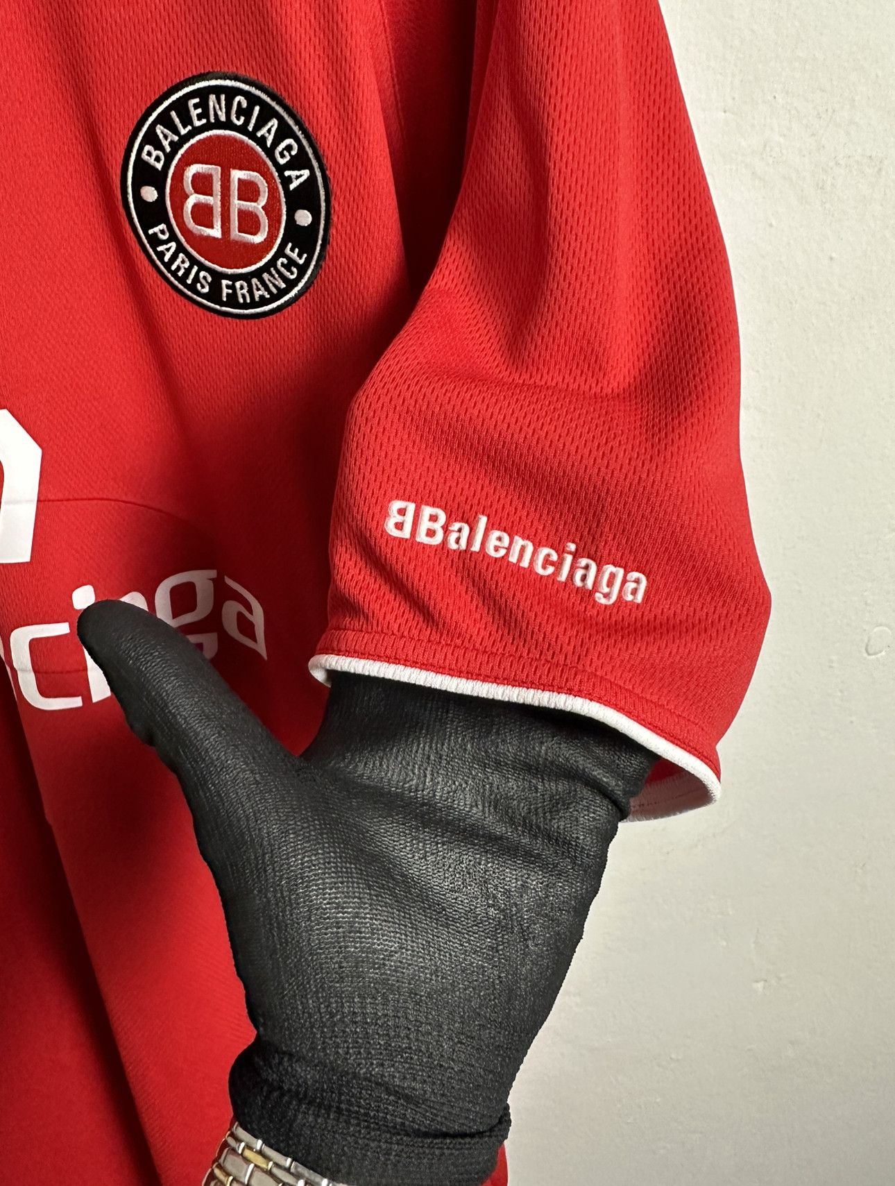 Balenciaga Balenciaga Red Soccer Jersey Size US S / EU 44-46 / 1 - 7 Thumbnail
