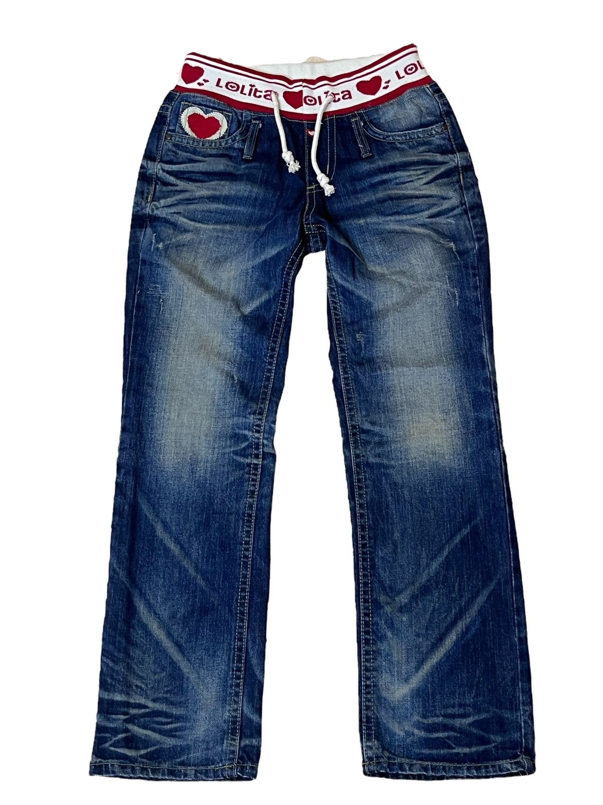 Japanese Brand Y2K FASHION YOSHITOMO NARA LOLITA DRAWSTRING WAIST JEANS Size US 32 / EU 48 - 2 Thumbnail