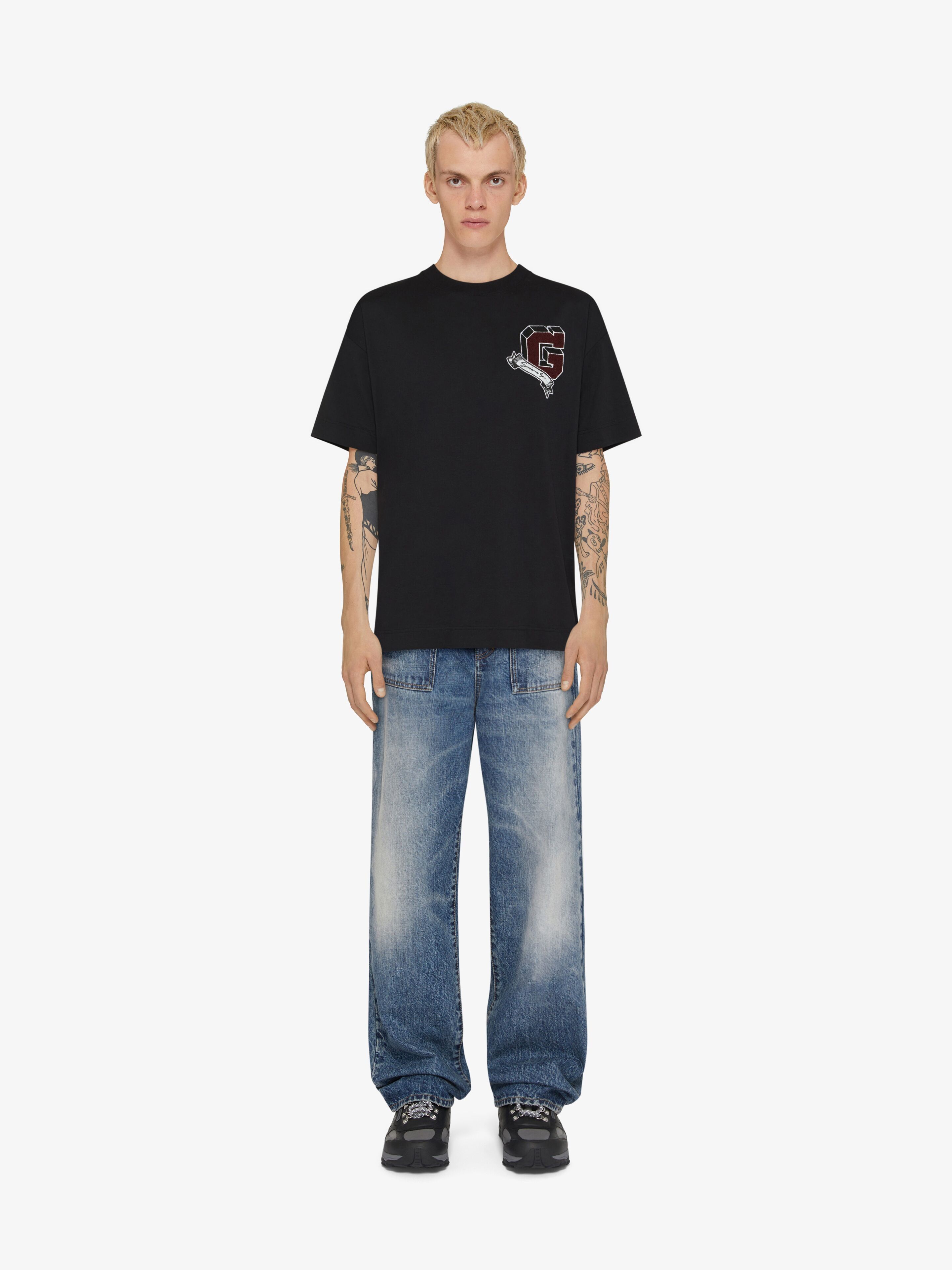 Givenchy o1w1db10326 Regular T-Shirt in Black Size US XXL / EU 58 / 5 - 3 Thumbnail