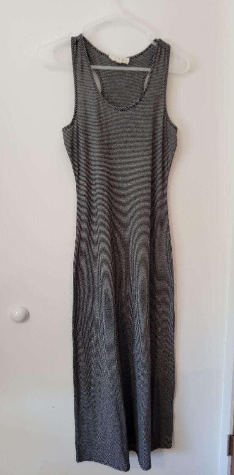 Other Black and Grey Striped Sleeveless Maxi Dress with Racerback Size S / US 4 / IT 40 - 1 Thumbnail