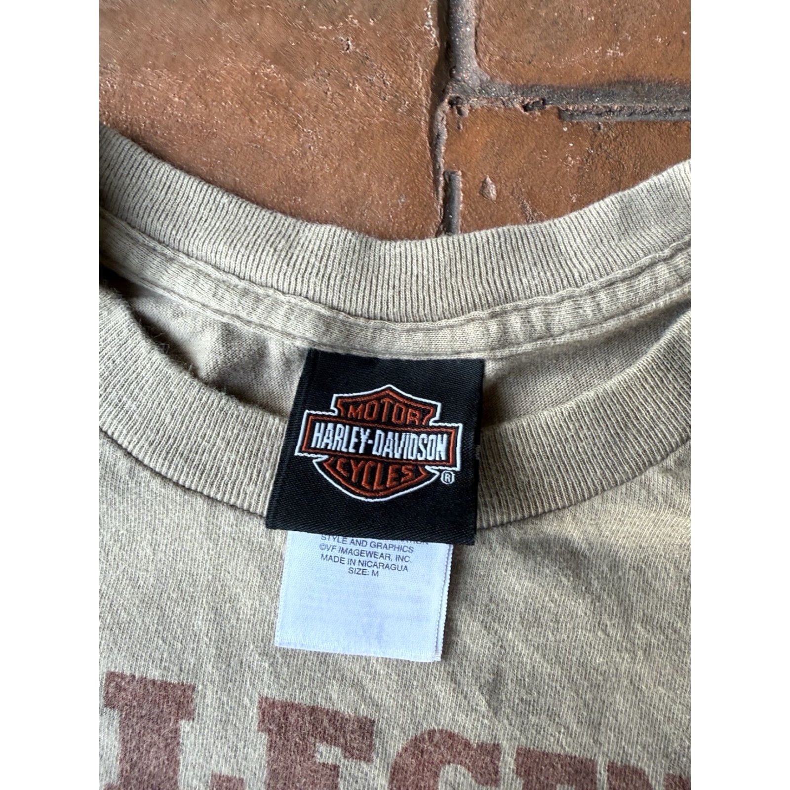 Harley Davidson VINTAGE Harley-Davidson Legendary Motorcycles Long Sleeve T-Shirt Mens Medium Beige 2000s Size US M / EU 48-50 / 2 - 2 Thumbnail