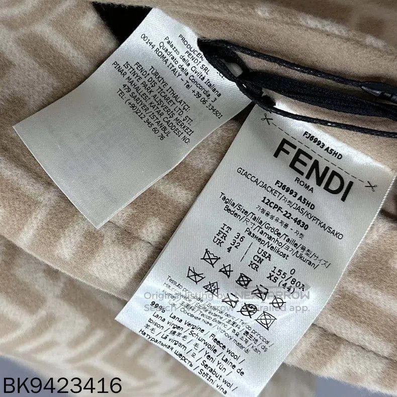 Fendi Fendi Khaki-colored mixed fur and leather reversible cashm Size XXS / US 00 / IT 34 - 7 Thumbnail
