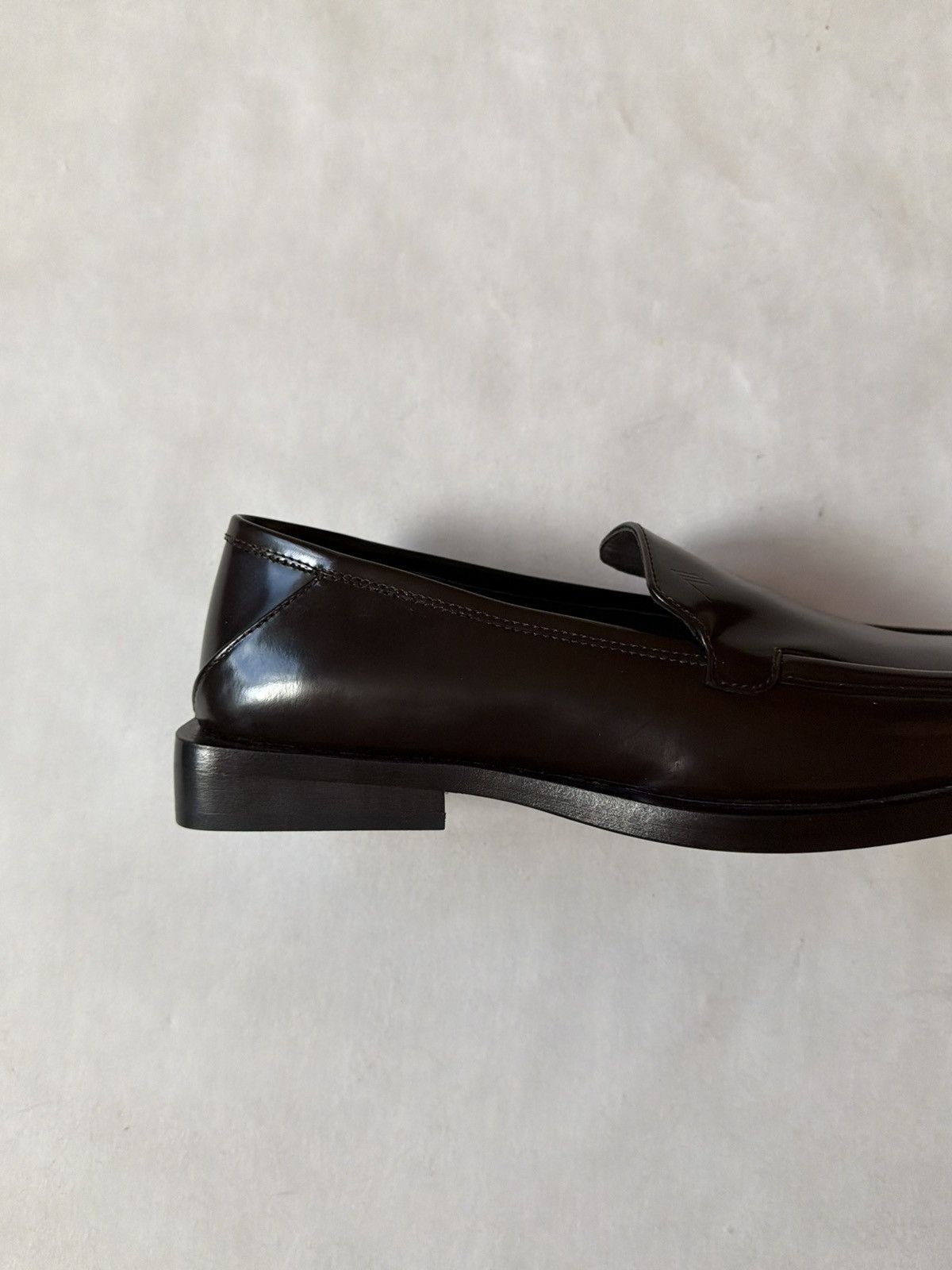 The Attico The Attico Micol Square Toe Leather Loafers Shoes Brown Size US 7.5 / IT 37.5 - 4 Thumbnail