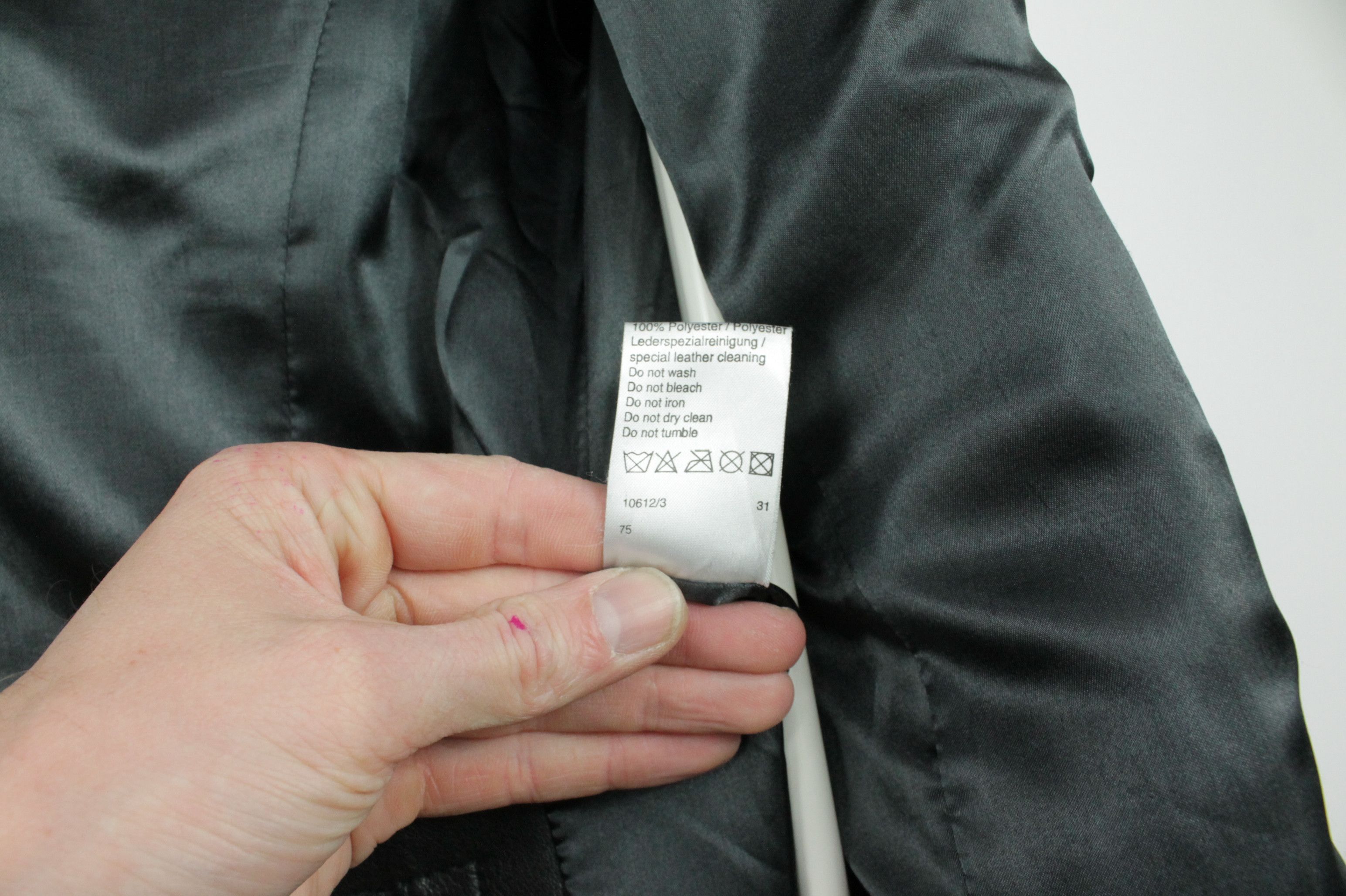 Designer Orwell Repair Black Leather Jacket WMNS Size XL / US 12-14 / IT 48-50 - 10 Thumbnail