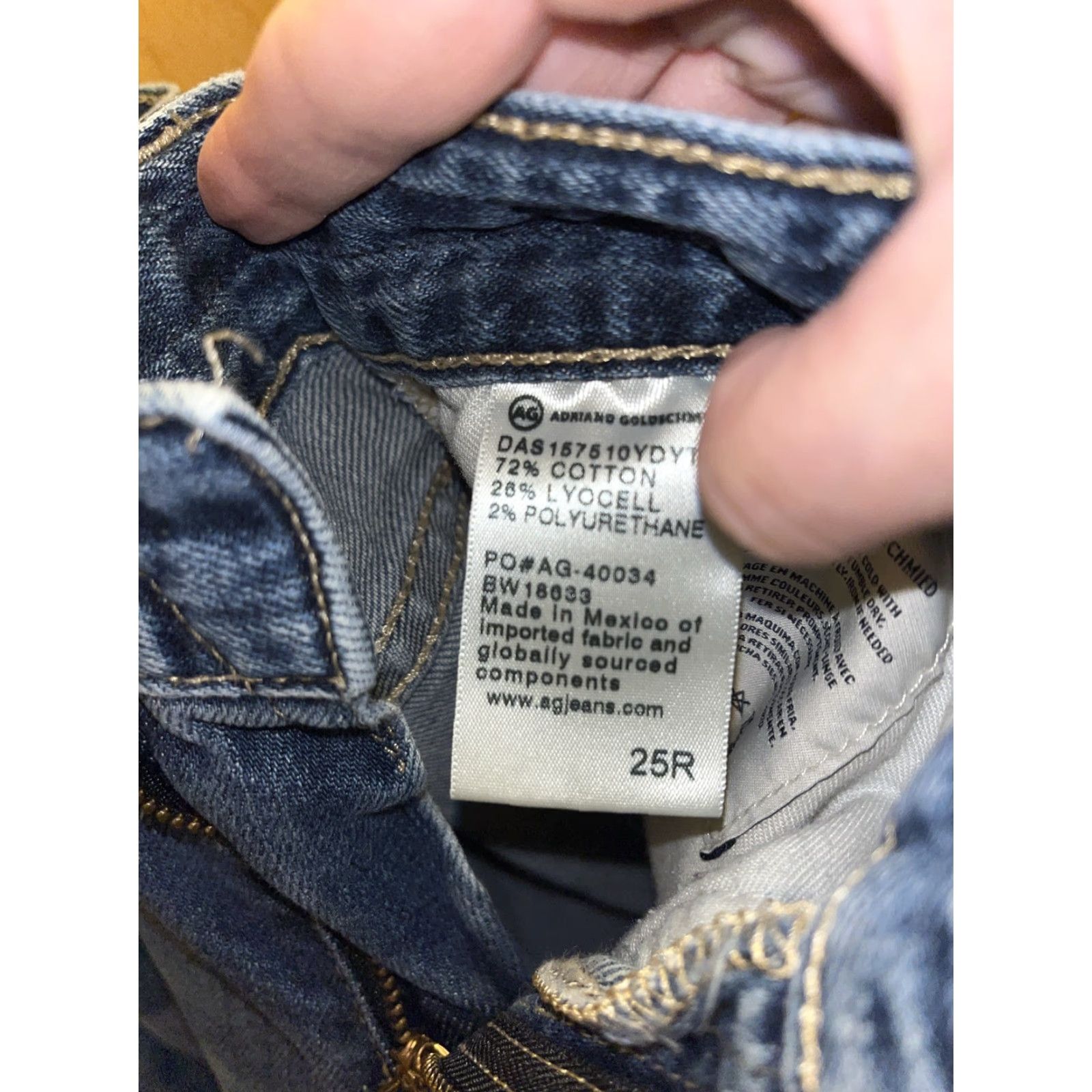 Denime VINTAGE AG Adriano Goldschmied Jeans The Ex Boyfriend Slim Fit Denim 25R Blue Womens Jeans Slimming 25R Mens? Size 42" / US 20 - 5 Thumbnail
