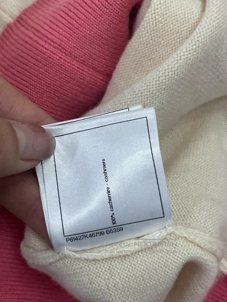 Chanel Chanel Beach Series Pink Beige Letter Cashmere Knitted Car Size XS / US 0-2 / IT 36-38 - 7 Thumbnail