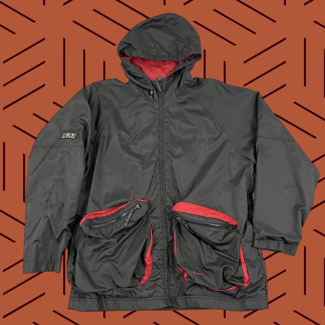 Nike VINTAGE Nike Jacket Mens S Black 3D Pocket Full Zip Hooded Full Zip Y2K | Outer Nylon | Regular Fit Size US S / EU 44-46 / 1 - 1 Thumbnail