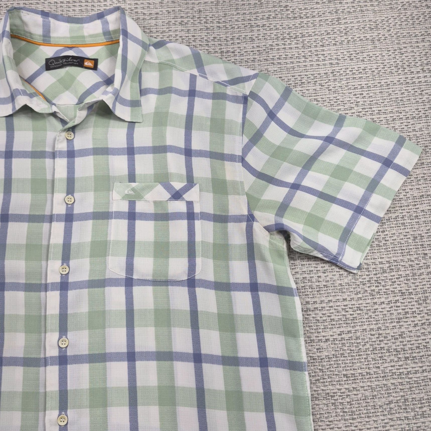Quiksilver Quiksilver Waterman Shirt Mens Large Green Plaid Short Sleeve Button Up Casual Size US L / EU 52-54 / 3 - 2 Thumbnail