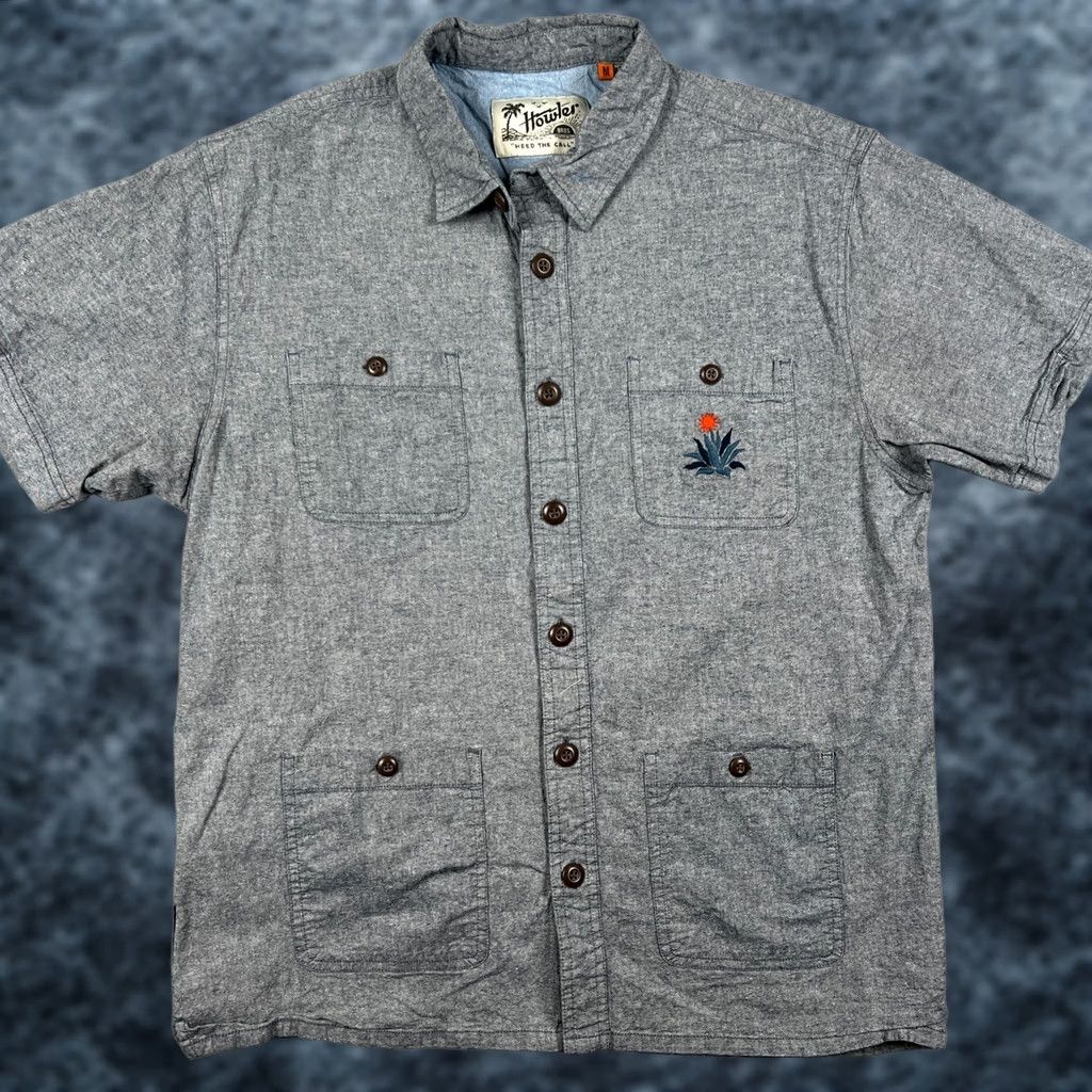Howler Brothers Howler Brothers Shirt Chambray Guayabera Medium Mens Blue Pockets Voyager Size US M / EU 48-50 / 2 - 1 Thumbnail