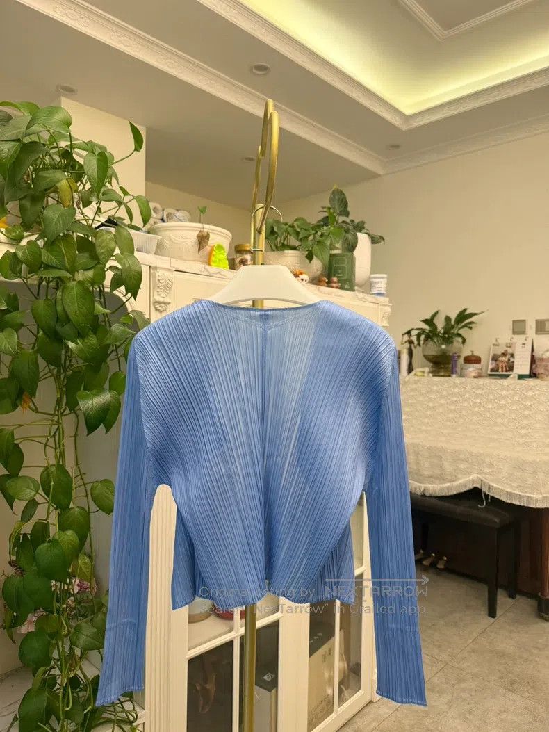 Issey Miyake Issey Miyake Blue Cardigan Coat Size L / US 10 / IT 46 - 6 Thumbnail