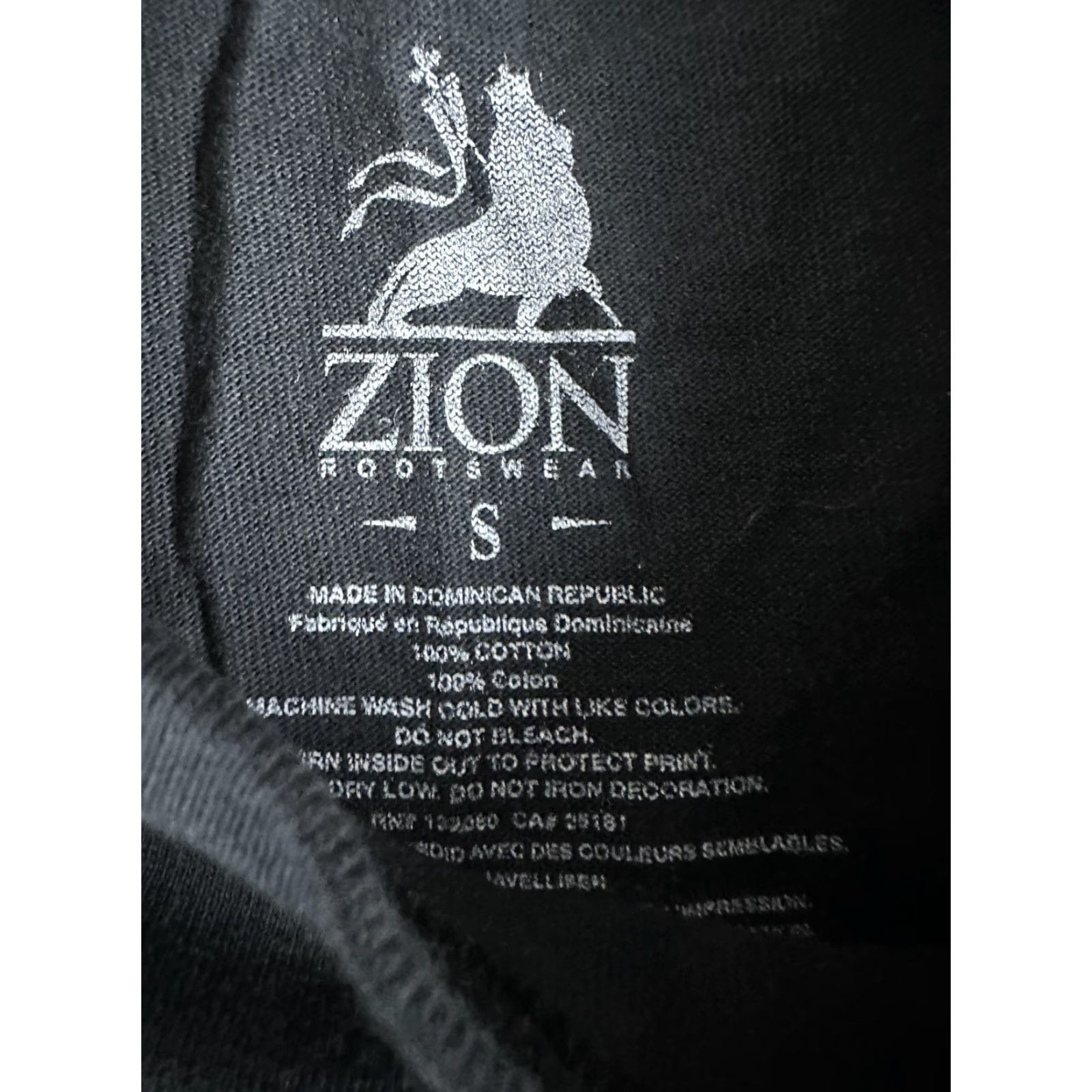 Vintage Zion Rootswear Shirt Mens Small Black Crewneck Reggae Rasta Smoking Graphic Tee Size US S / EU 44-46 / 1 - 4 Thumbnail