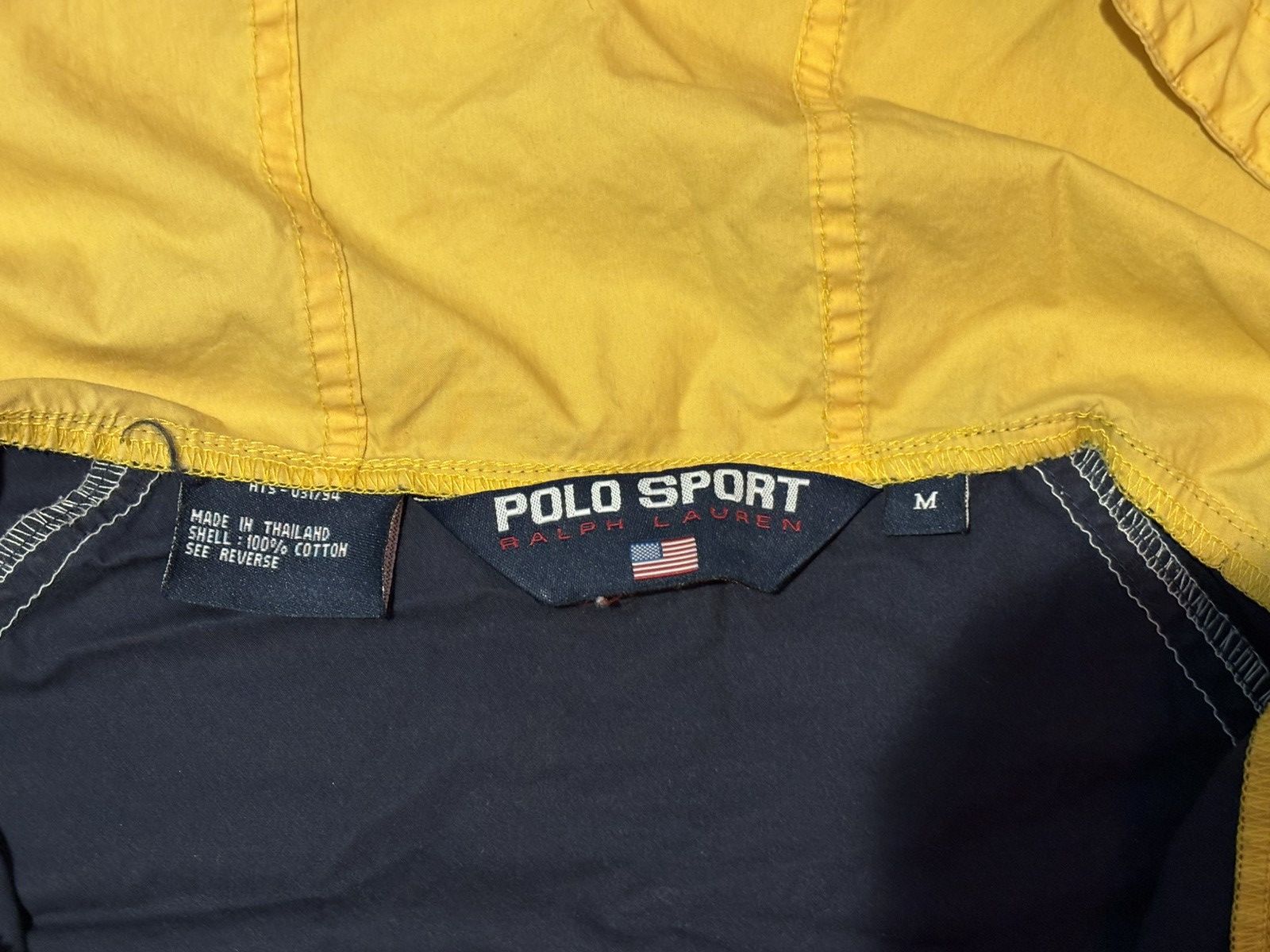 Polo Ralph Lauren × Ralph Lauren Vintage 90s tri-tone Hooded Wind Breaker from Polo Sport Size US M / EU 48-50 / 2 - 4 Thumbnail