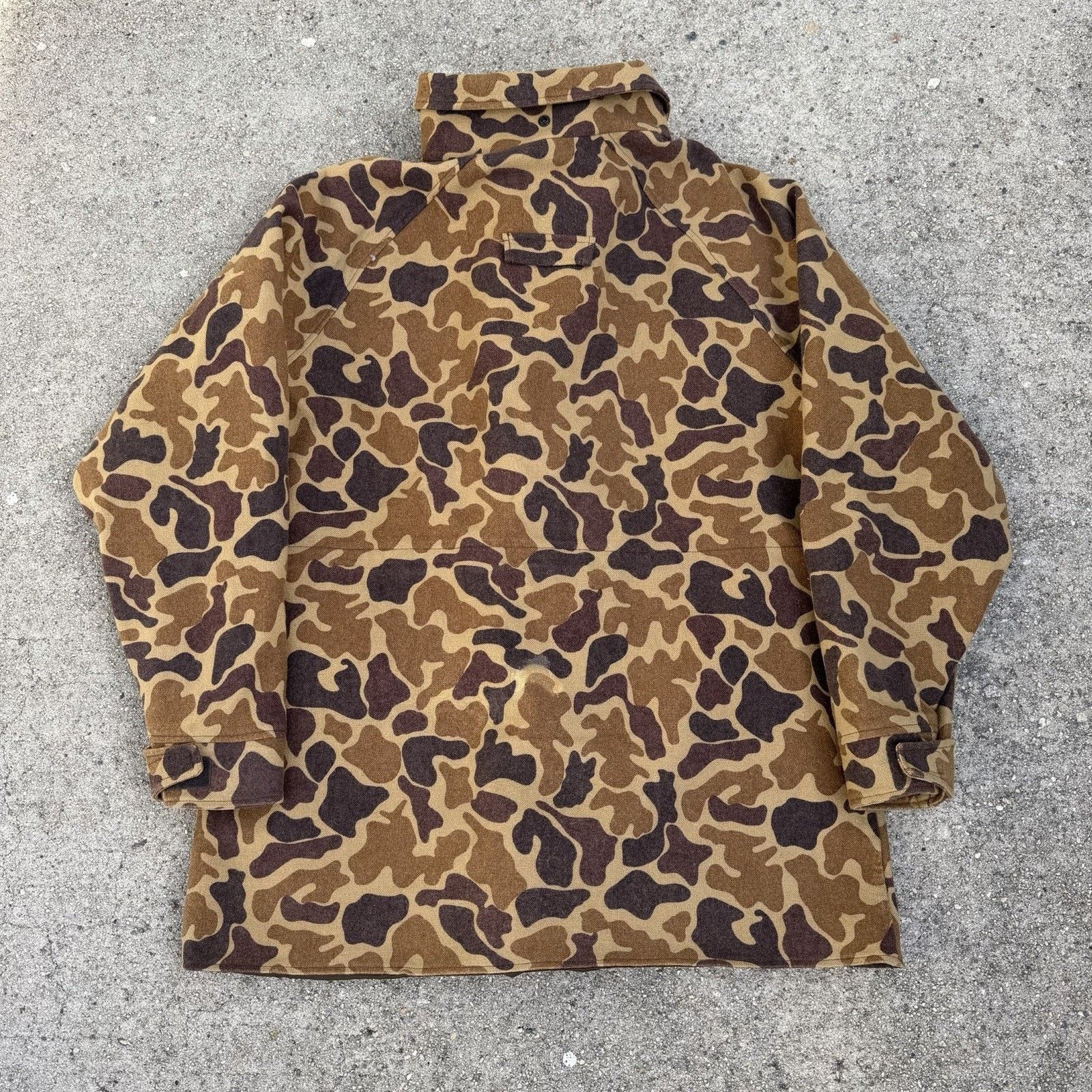 Vintage × Woolrich Woolen Mills Vintage 80s Woolrich Gore-Tex Frogskin Camo Wool Jacket Size US L / EU 52-54 / 3 - 3 Thumbnail