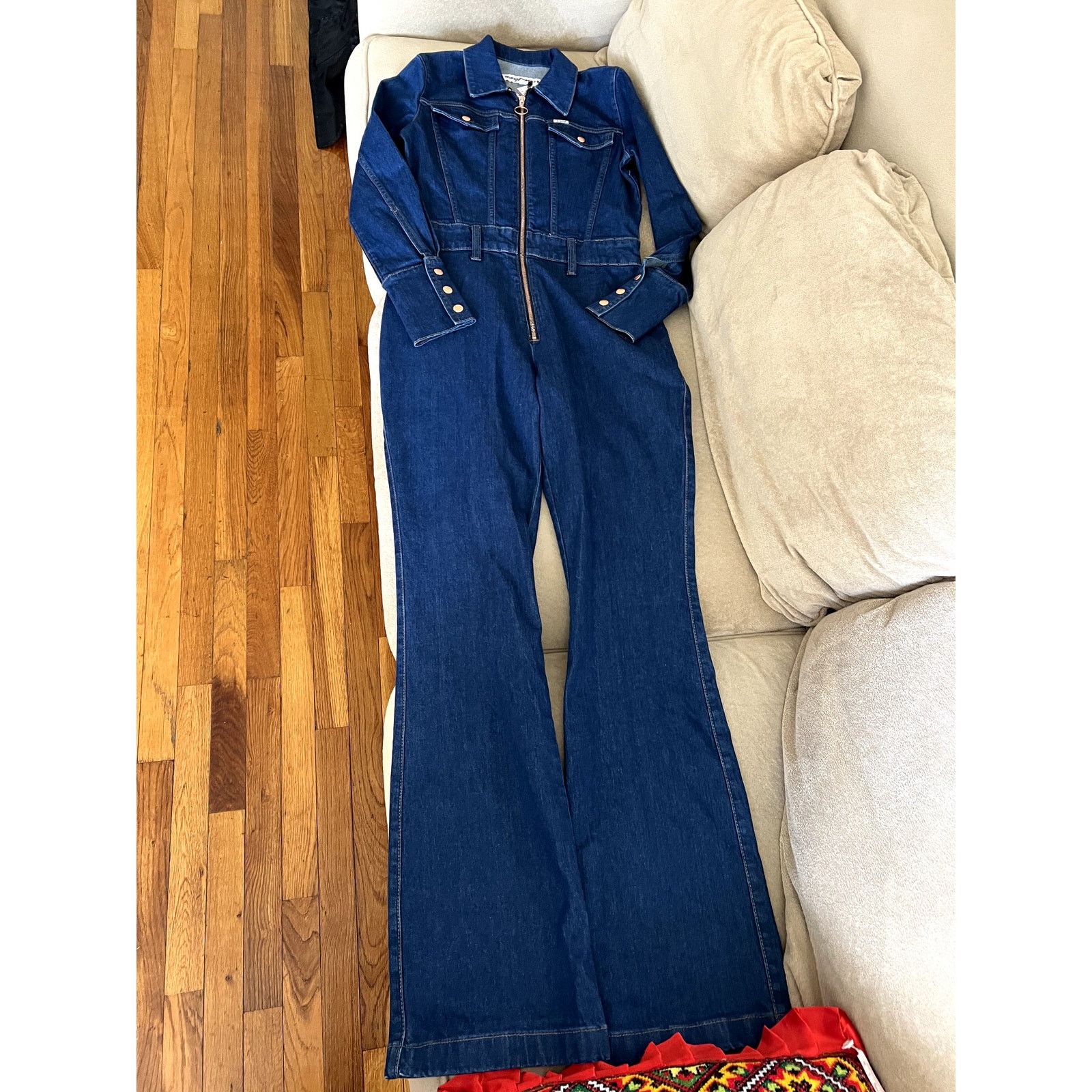 Wrangler Wrangler x Staud The Body Beautiful Denim Jumpsuit Size 28" / US 6 / IT 42 - 4 Thumbnail