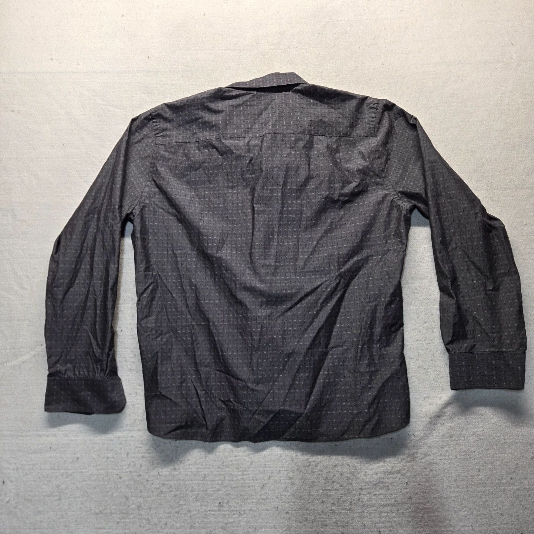 Van Heusen VINTAGE Van Heusen Shirt Gray Pattern Long Sleeve Adult XL Cotton Button-Up 17 17.5 Mens Size US XL / EU 56 / 4 - 7 Thumbnail