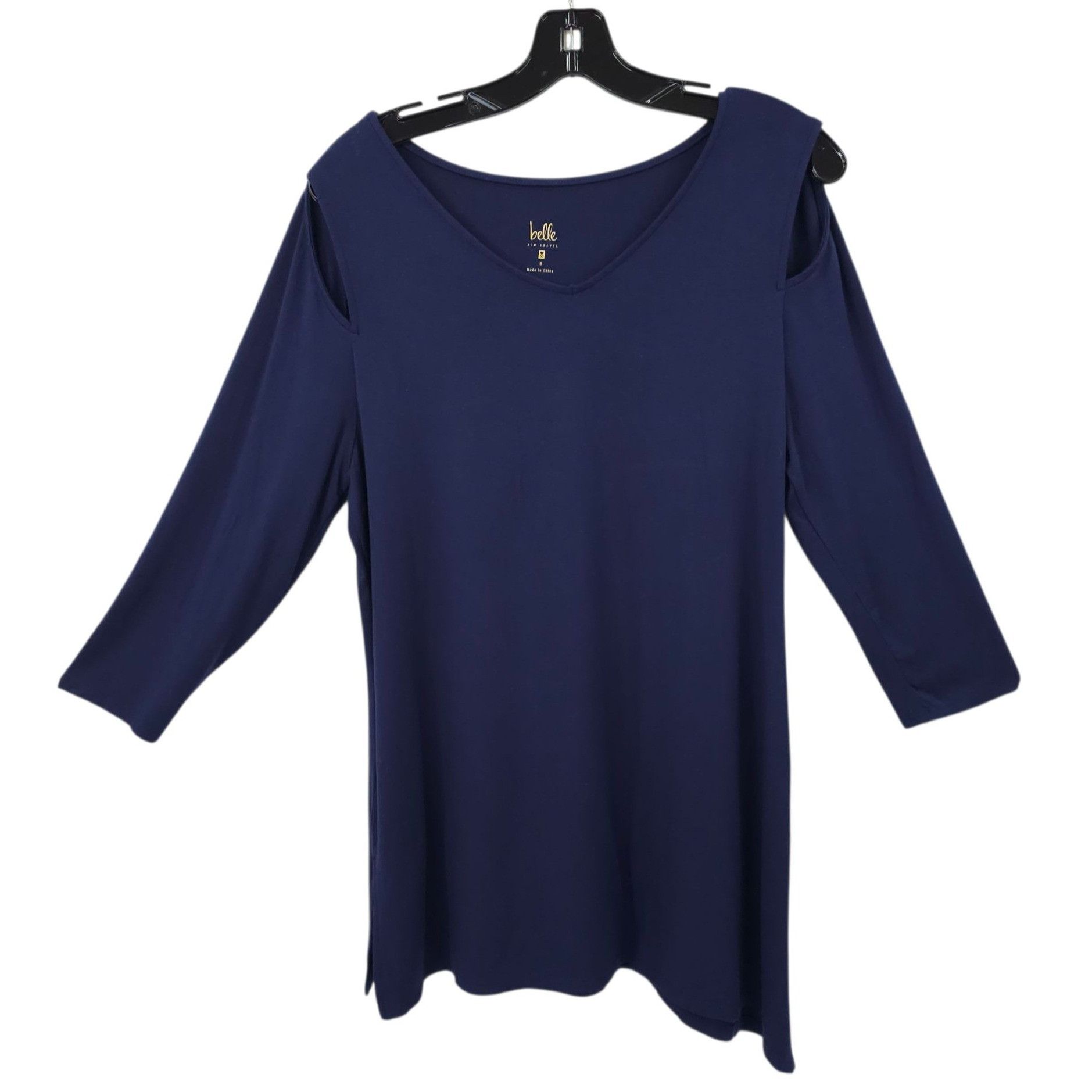 Other Belle By Kim Gravel Knit Top Womens S Cold Shoulder V Neck Size S / US 4 / IT 40 - 1 Thumbnail