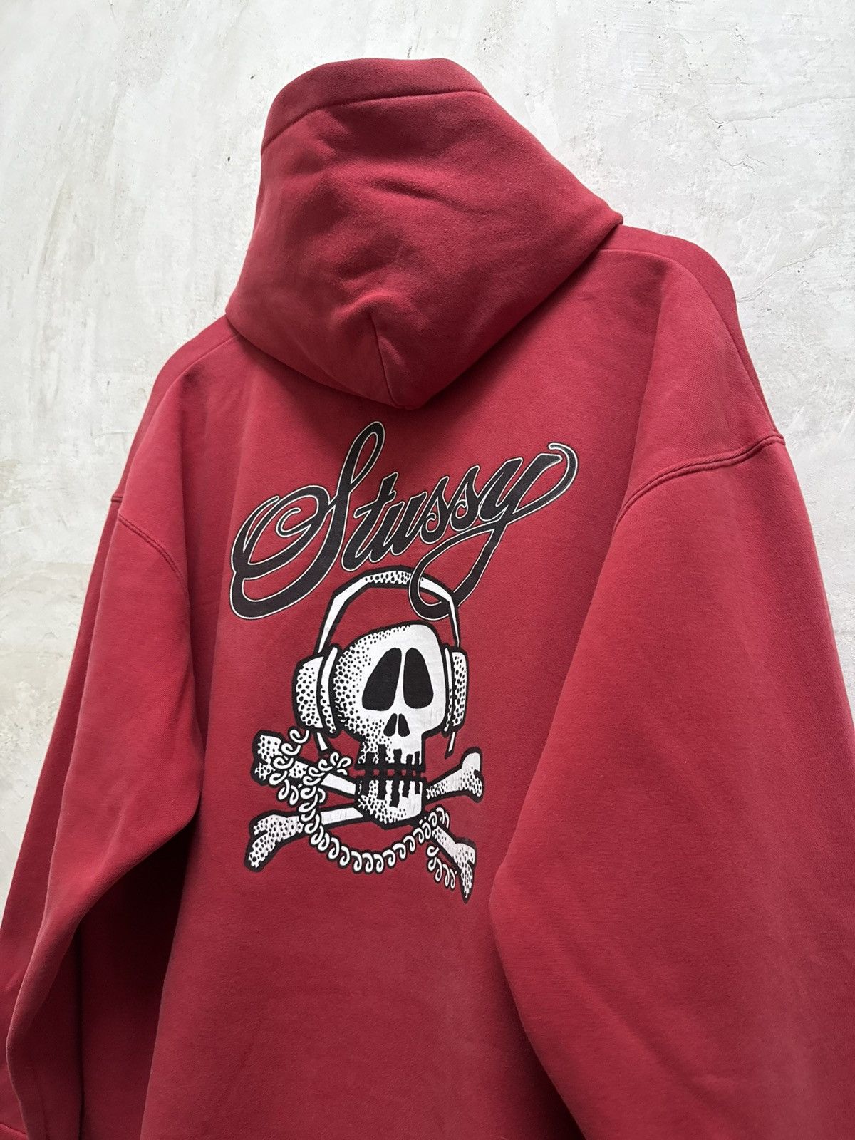 Stussy Early 2000s Stussy Skull Headphones Hoodie Size US XL / EU 56 / 4 - 3 Thumbnail