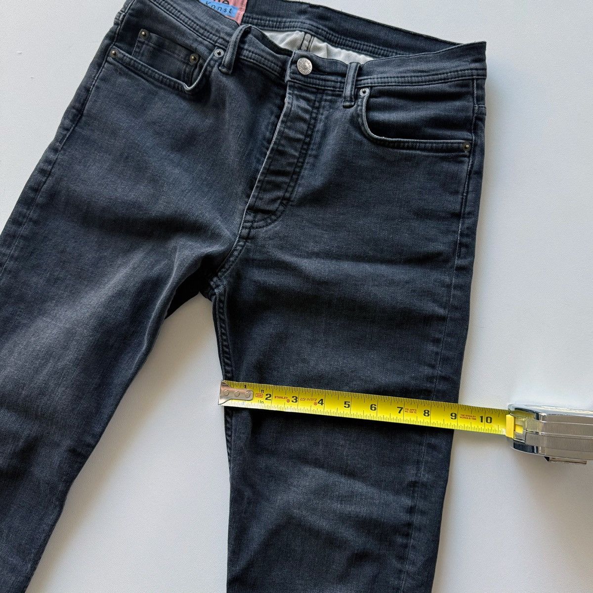 Acne Studios Acne Studios River Used Black Denim Jeans (29x32) Size US 30 / EU 46 - 11 Thumbnail