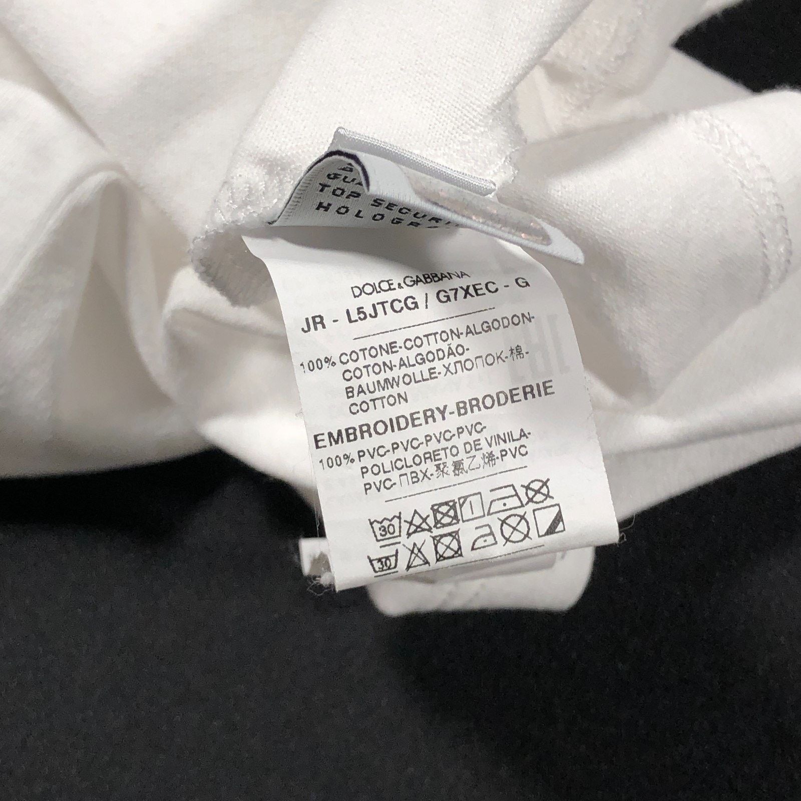 Dolce & Gabbana Dolce & Gabbana Scrible Logo White Tee Size Kids Youth 5 5T Size US XXS / EU 40 - 6 Thumbnail