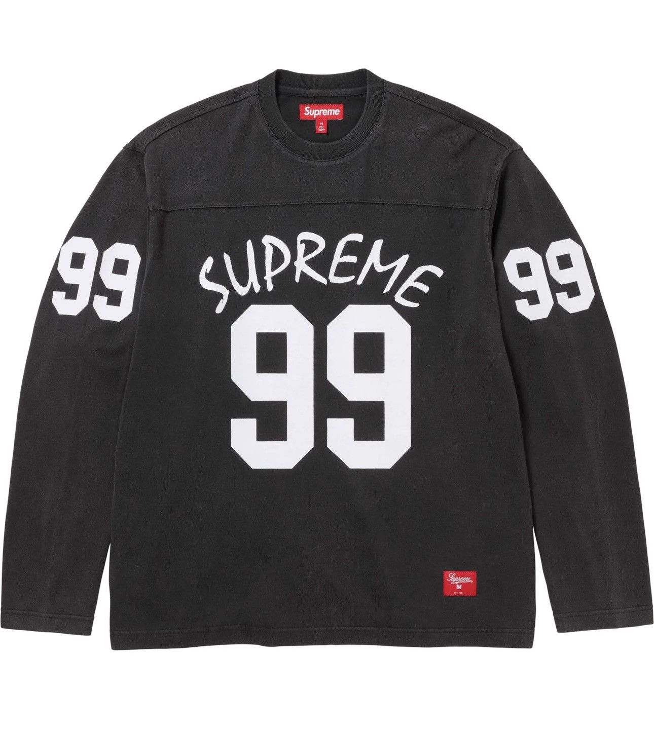 image of Supreme 99 L/s Football Top in Black, Men's (Size Small)