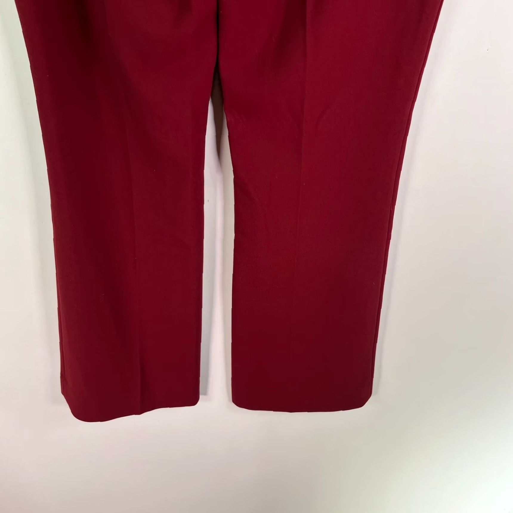 White House Black Market White House Black Market Slim Lined Wide Leg Pants Womens Size 8 Maroon 32X34 Size 30" / US 8 / IT 44 - 7 Thumbnail