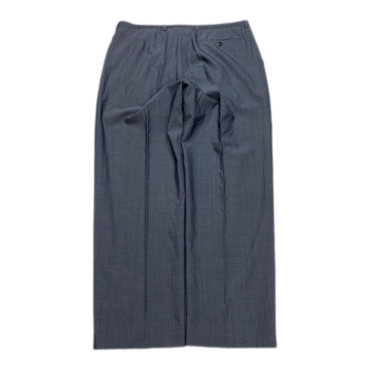 Burberry Y2k 90s Vintage Blue shimmer Burberry wool Chino trousers Size US 35 - 2 Thumbnail