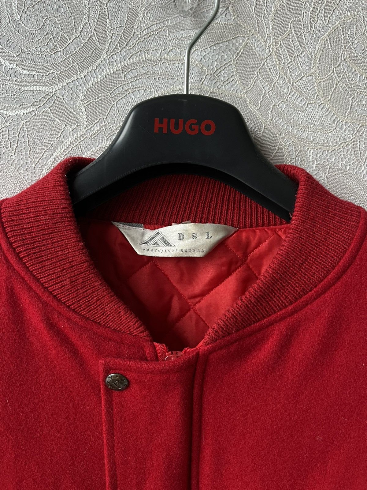Coca Cola Vintage 90s Coca Cola Enjoy It Wool Red Bomber Jacket Rare Size US L / EU 52-54 / 3 - 11 Thumbnail