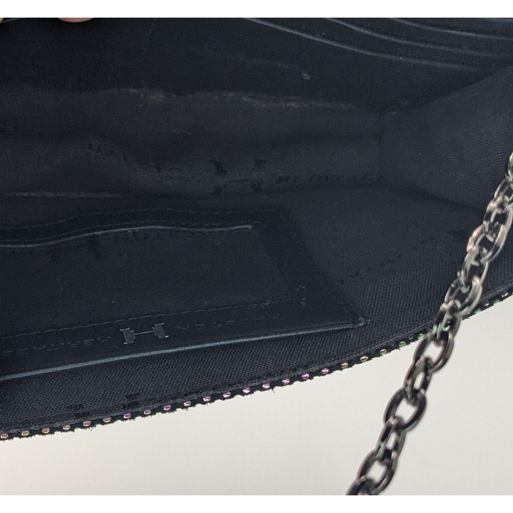 Halston Heritage Halston Heritage Purple Iridescent Clutch Bag With 24" Chain Size ONE SIZE - 14 Thumbnail