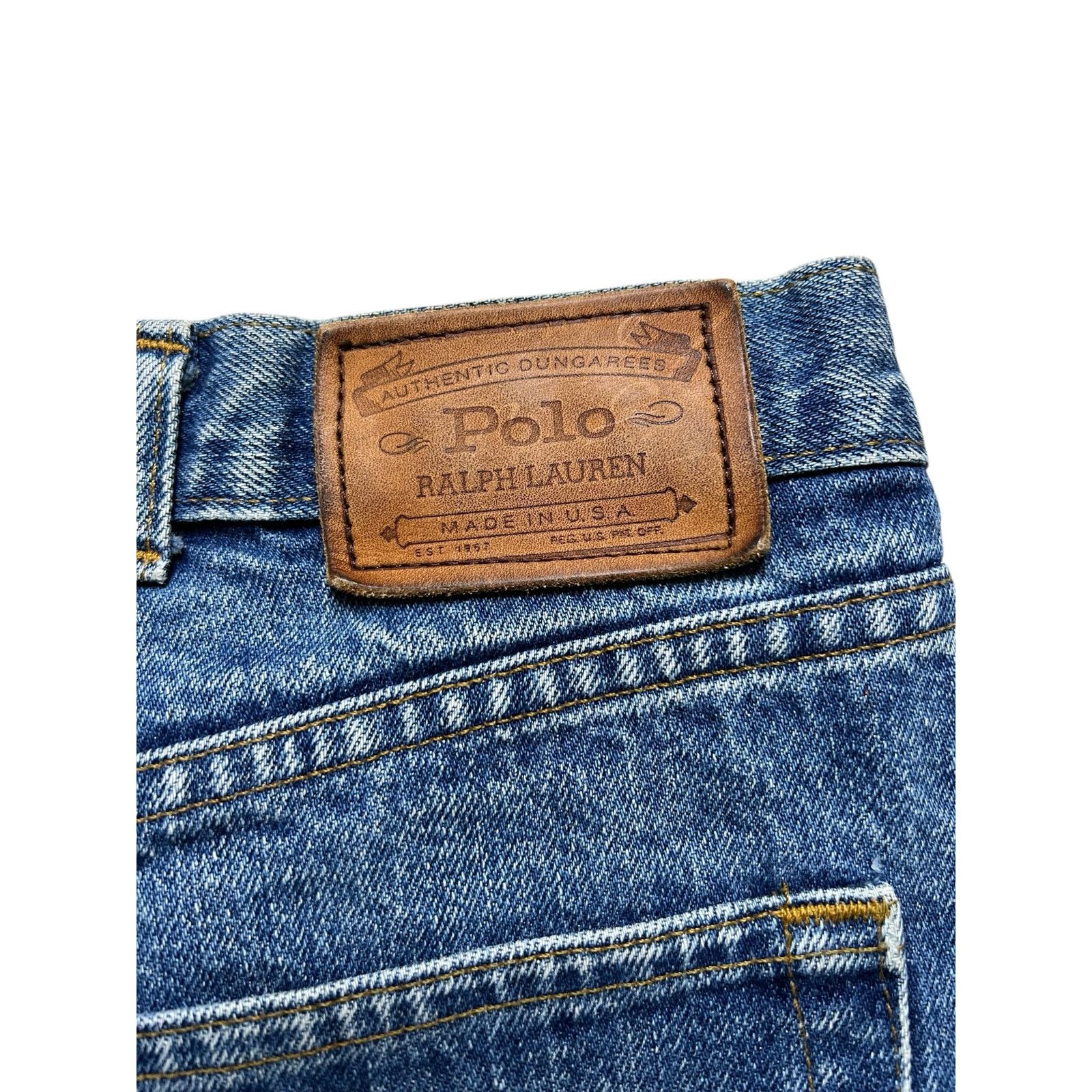 Polo Ralph Lauren Vintage 90s Polo Ralph Lauren Dungarees Jeans Men’s 38x31 Size US 38 / EU 54 - 4 Thumbnail