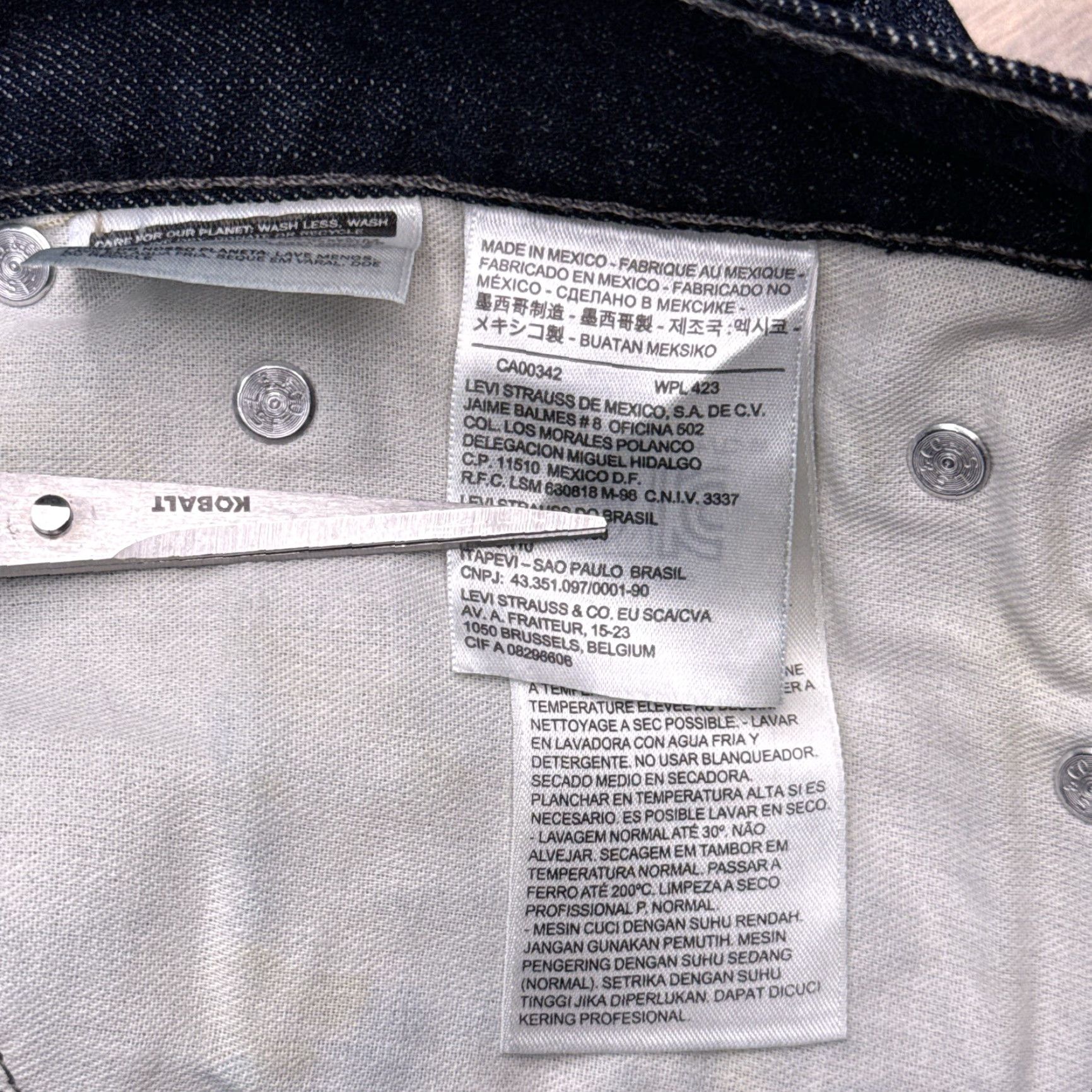 Levi's Levi's 514 Straight Jeans Mens 34x34 Mid Rise Slim Fit Denim Blue 5-Pocket Size US 34 / EU 50 - 6 Thumbnail