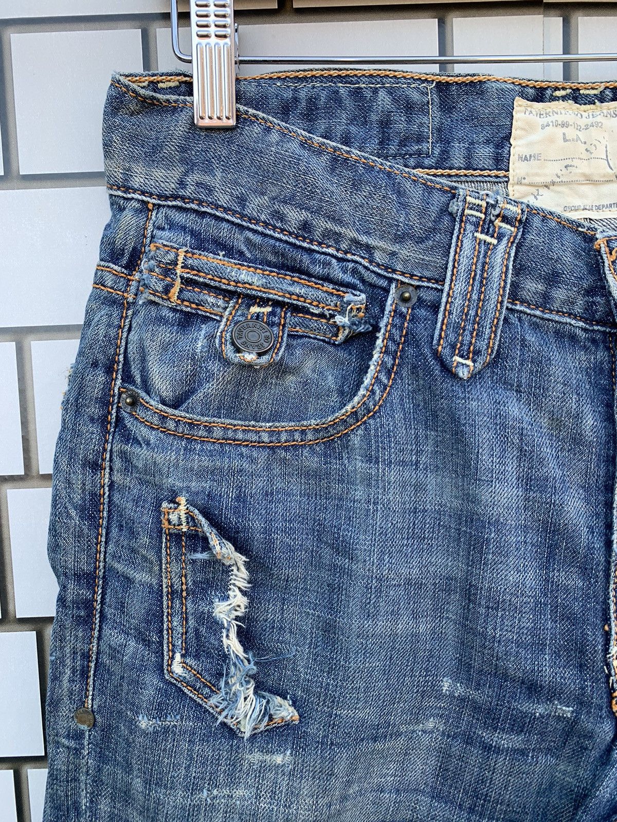 If Six Was Nine × Taverniti Japanese Brand Taverniti by Jimmy Taverniti Distressed Denim Size US 32 / EU 48 - 7 Thumbnail