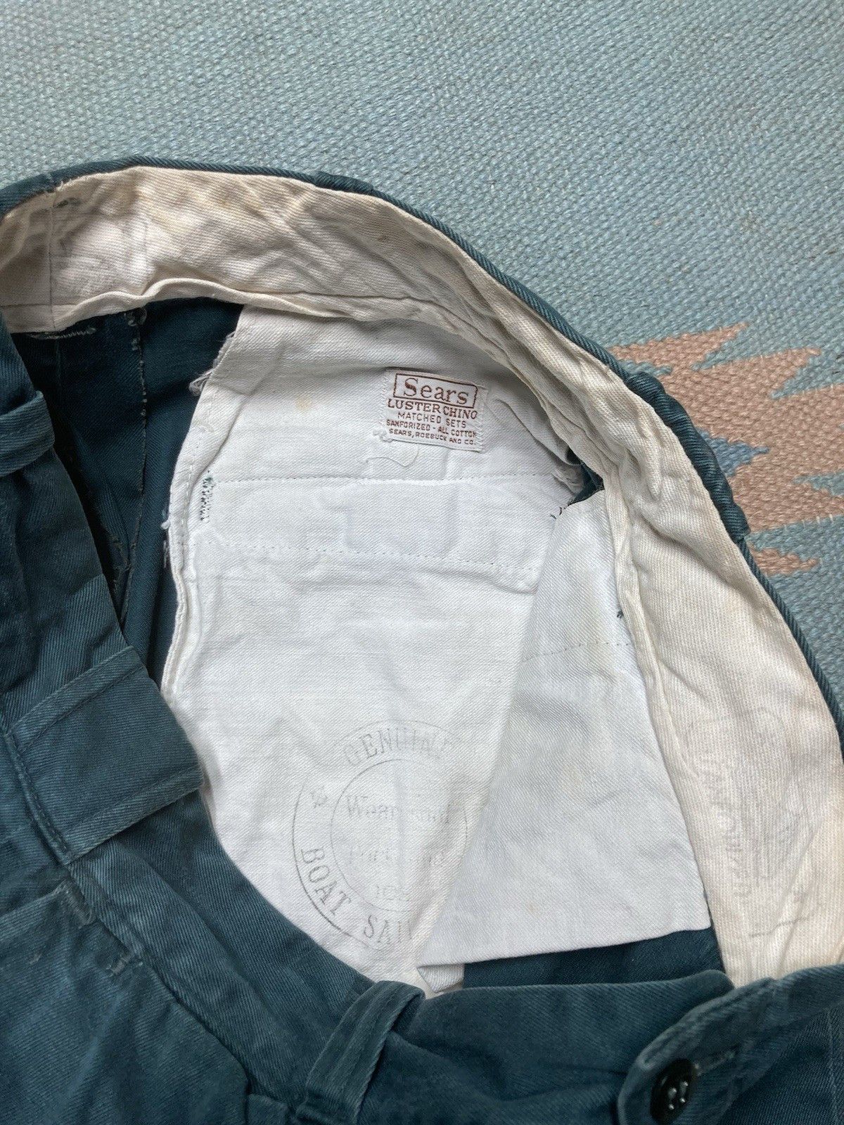 Sears × Vintage 1950s sears luster chino work pants cotton twill 30x27.5 Size US 30 / EU 46 - 7 Thumbnail