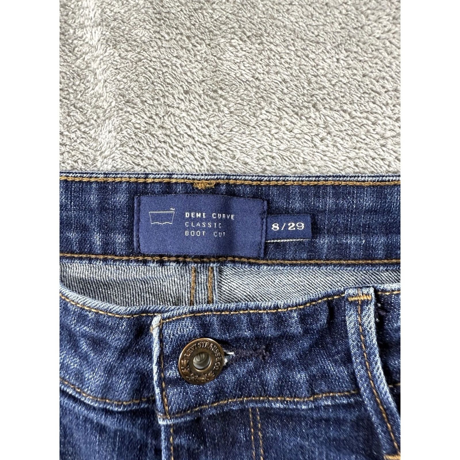 Levi's Levi's San Francisco Women's Demi Curve Boot Cut Blue Denim Jeans Sz 8/29 Junior Regular 5-Pocket Size 30" / US 8 / IT 44 - 6 Thumbnail