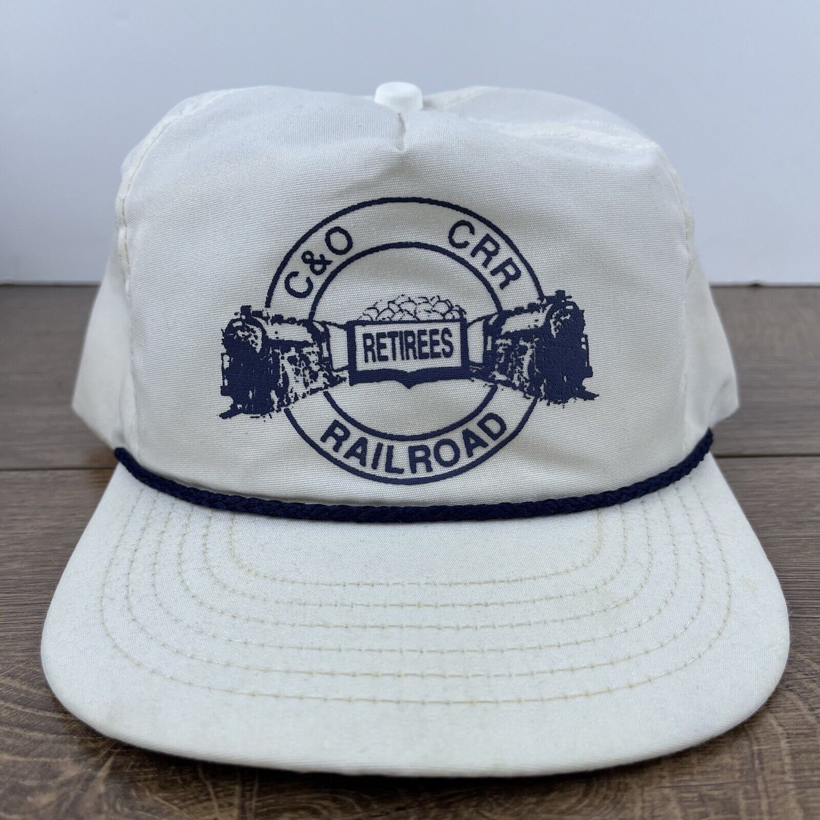 Other C&O CRR Railroad Hat Snapback Hat White Hat Adjustable White Size ONE SIZE - 3 Thumbnail