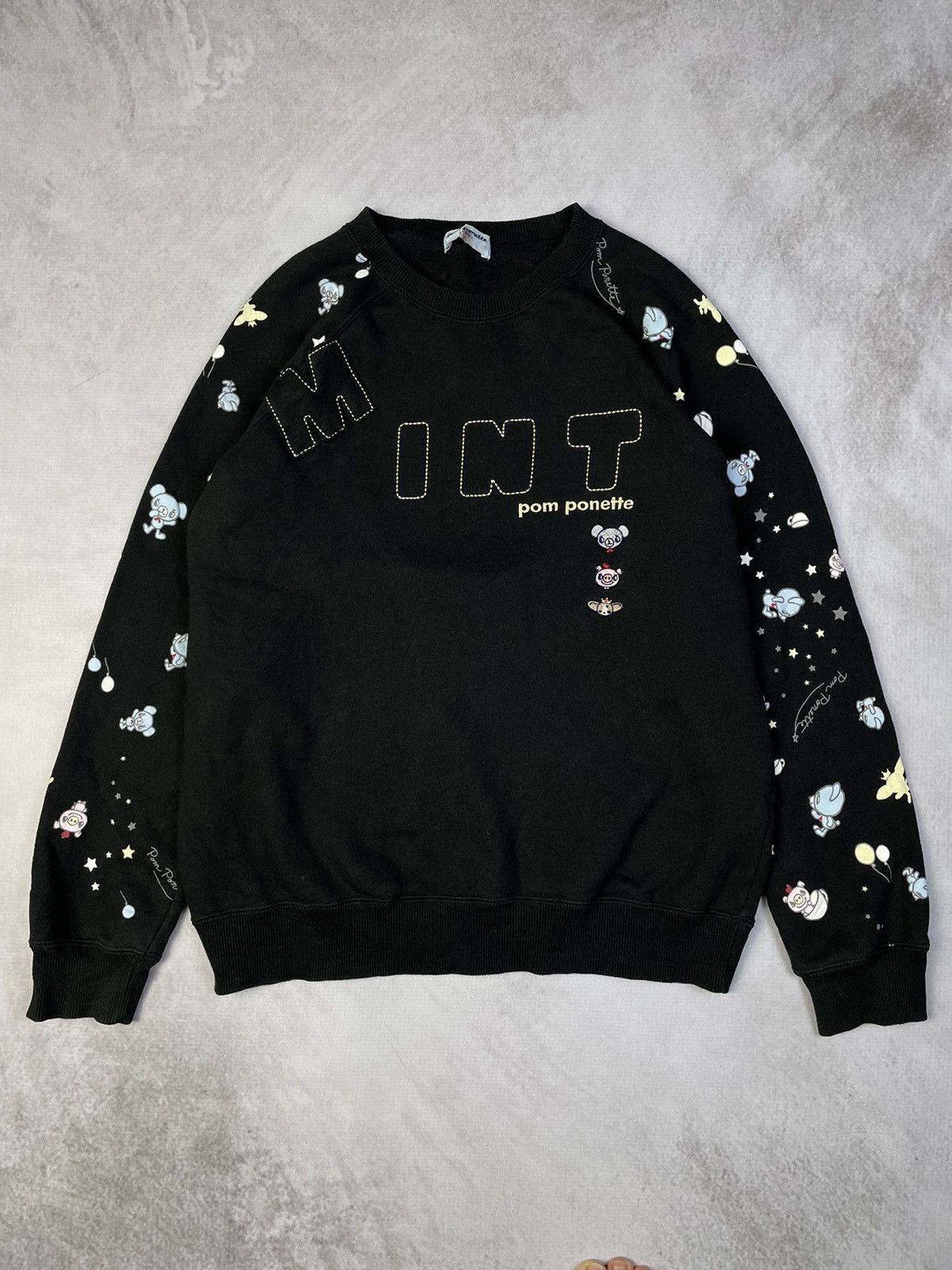 Angel Blue 2000s Pom Ponnete Kawaii Graphic Sweatshirt Size XS / US 0-2 / IT 36-38 - 1 Thumbnail
