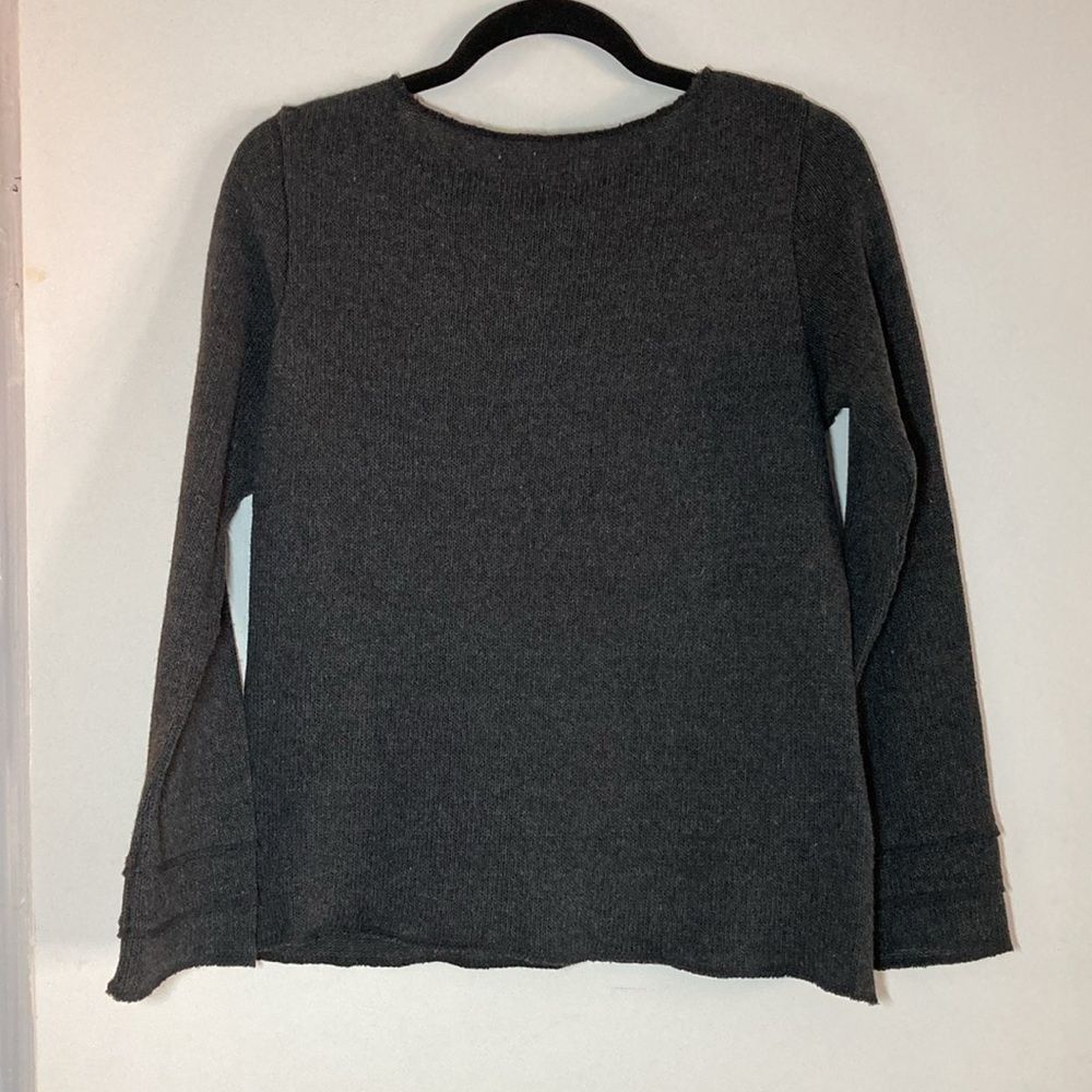 Muubaa Luukaa Size S Gray Knit Swing A-Line Pullover Sweater Size S / US 4 / IT 40 - 4 Thumbnail