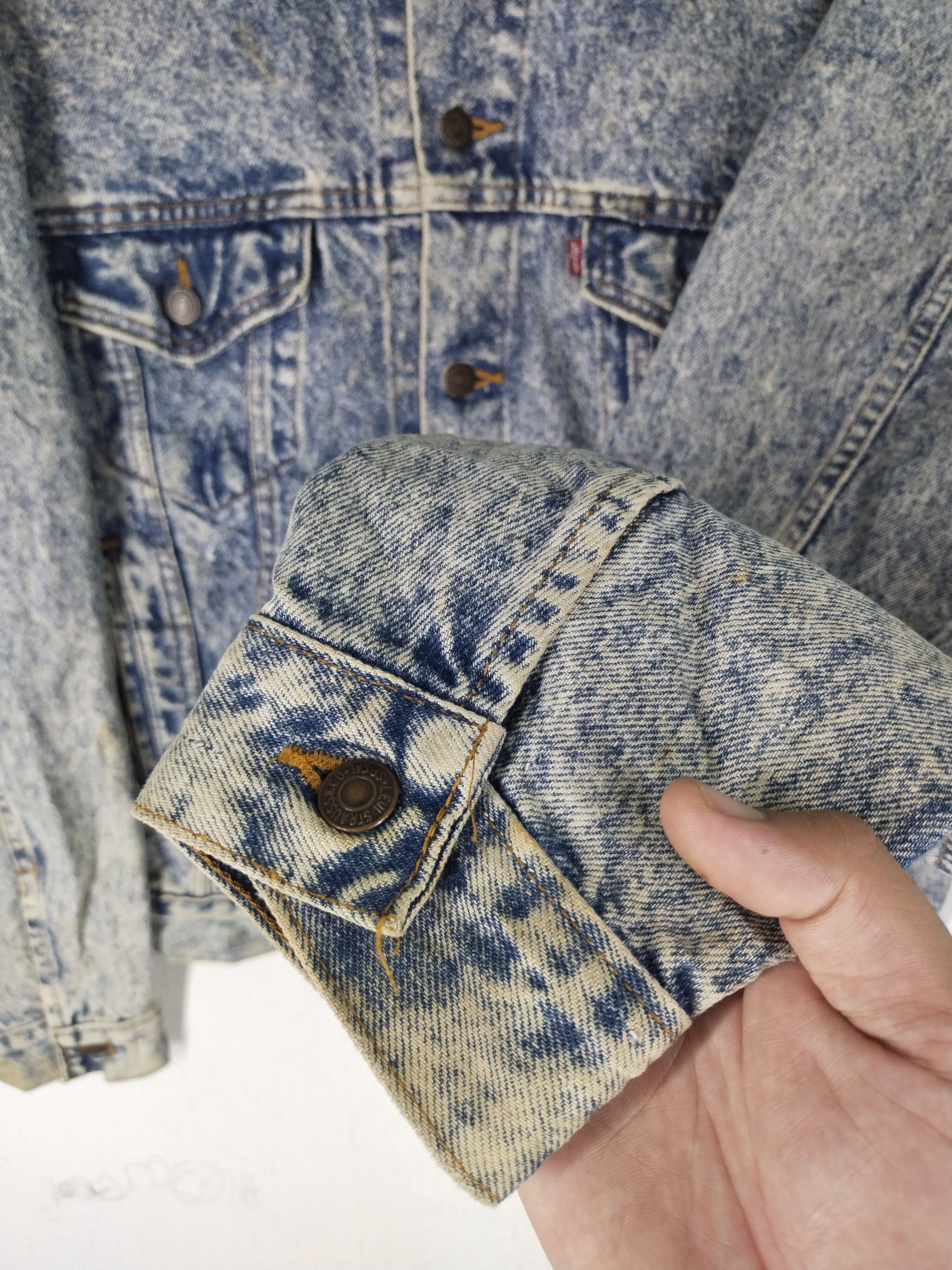 Levi's Vintage Levi's Acid Washed Made in USA Denim Jacket Size US L / EU 52-54 / 3 - 5 Thumbnail