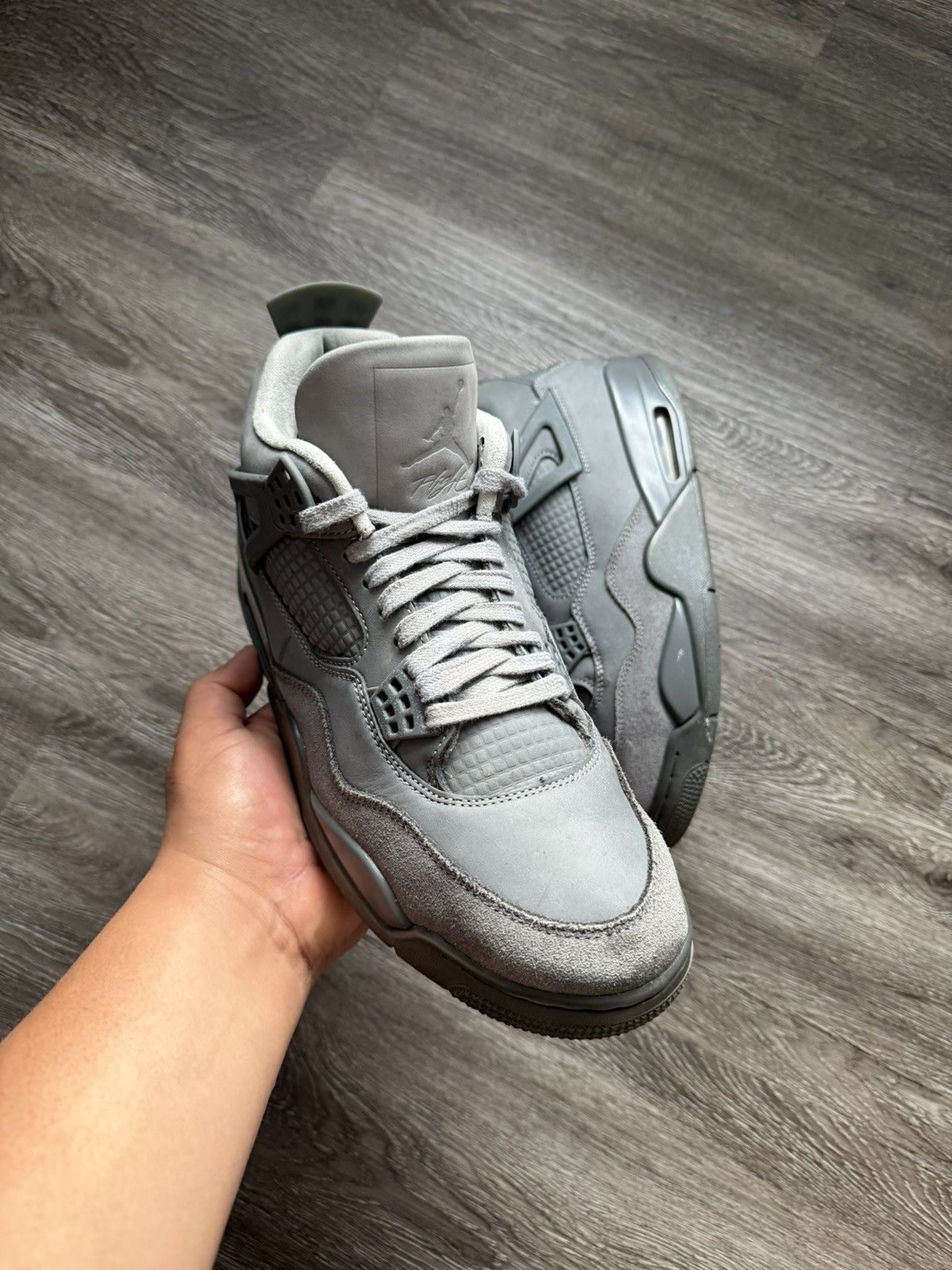 Jordan Brand Air Jordan 4 Retro AJ4 Wet Cement Grey Size 9 Size US 9 / EU 42 - 2 Thumbnail