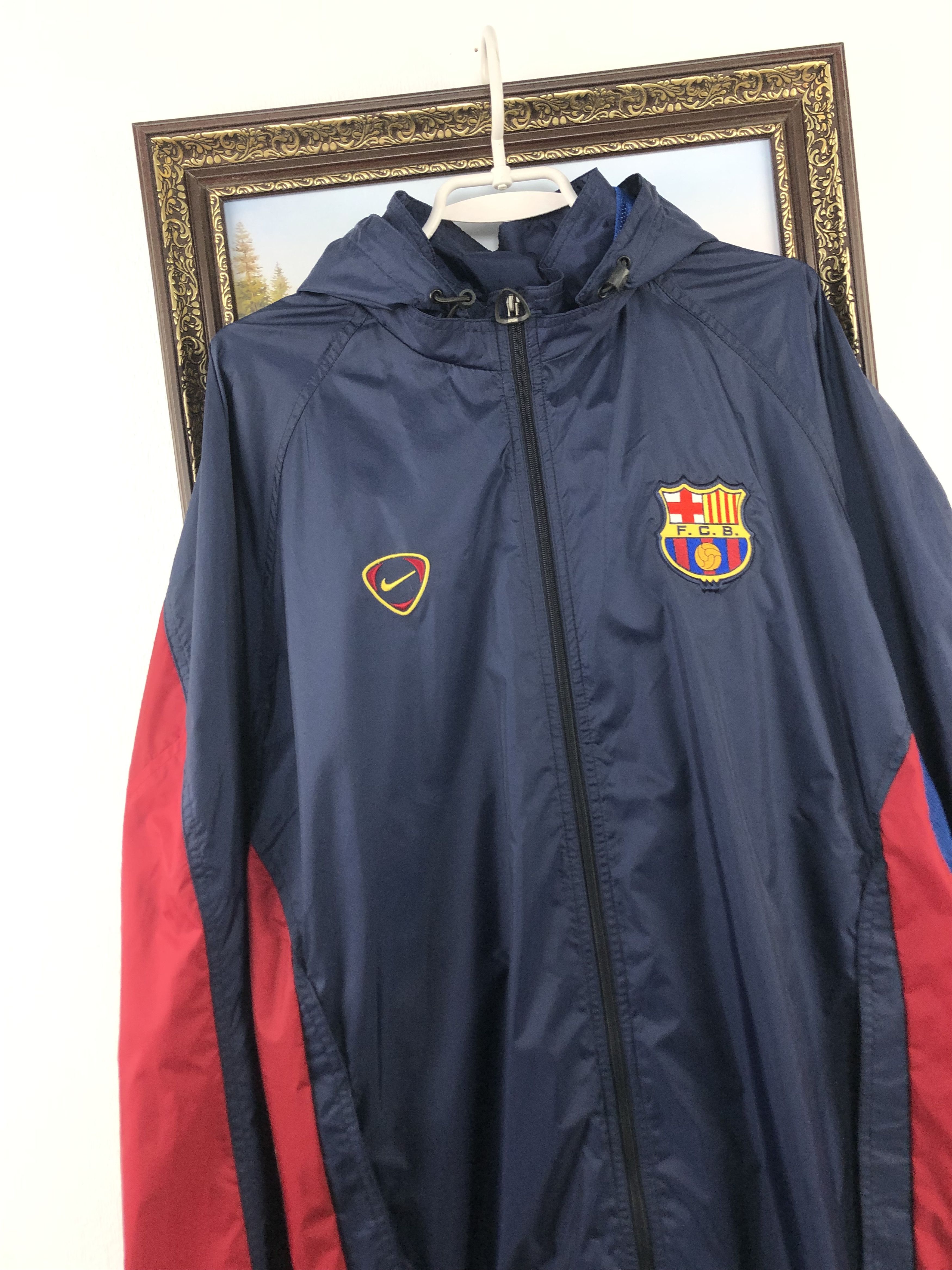Vintage Vintage Barcelona Football Jacket Soccer Windbreaker Track Size US XL / EU 56 / 4 - 3 Thumbnail
