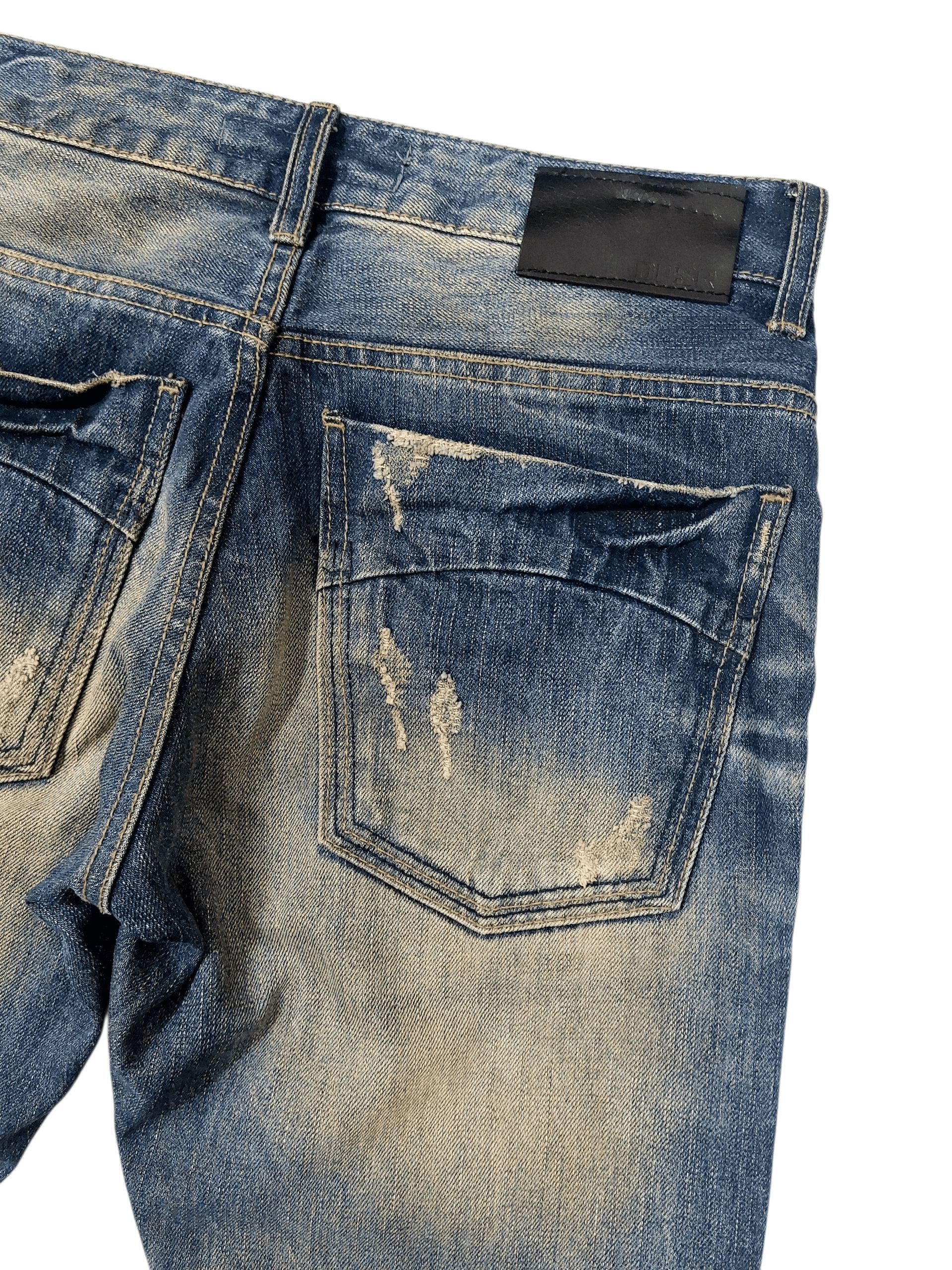 Vintage 90's DPSR Flare Mudwash Clawsmark Denim Size US 31 - 14 Thumbnail