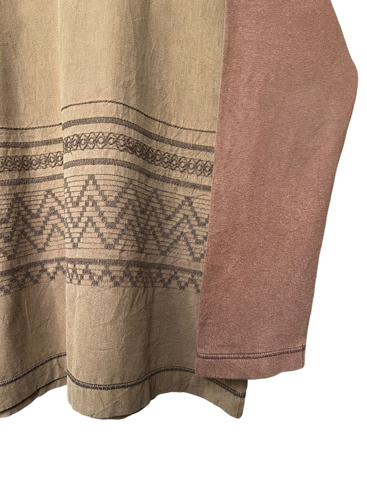 Hai Sporting Gear × Issey Miyake Vintage Hai Sporting Gear Navajo Embroidery Longsleeve Shirt Size US L / EU 52-54 / 3 - 3 Thumbnail