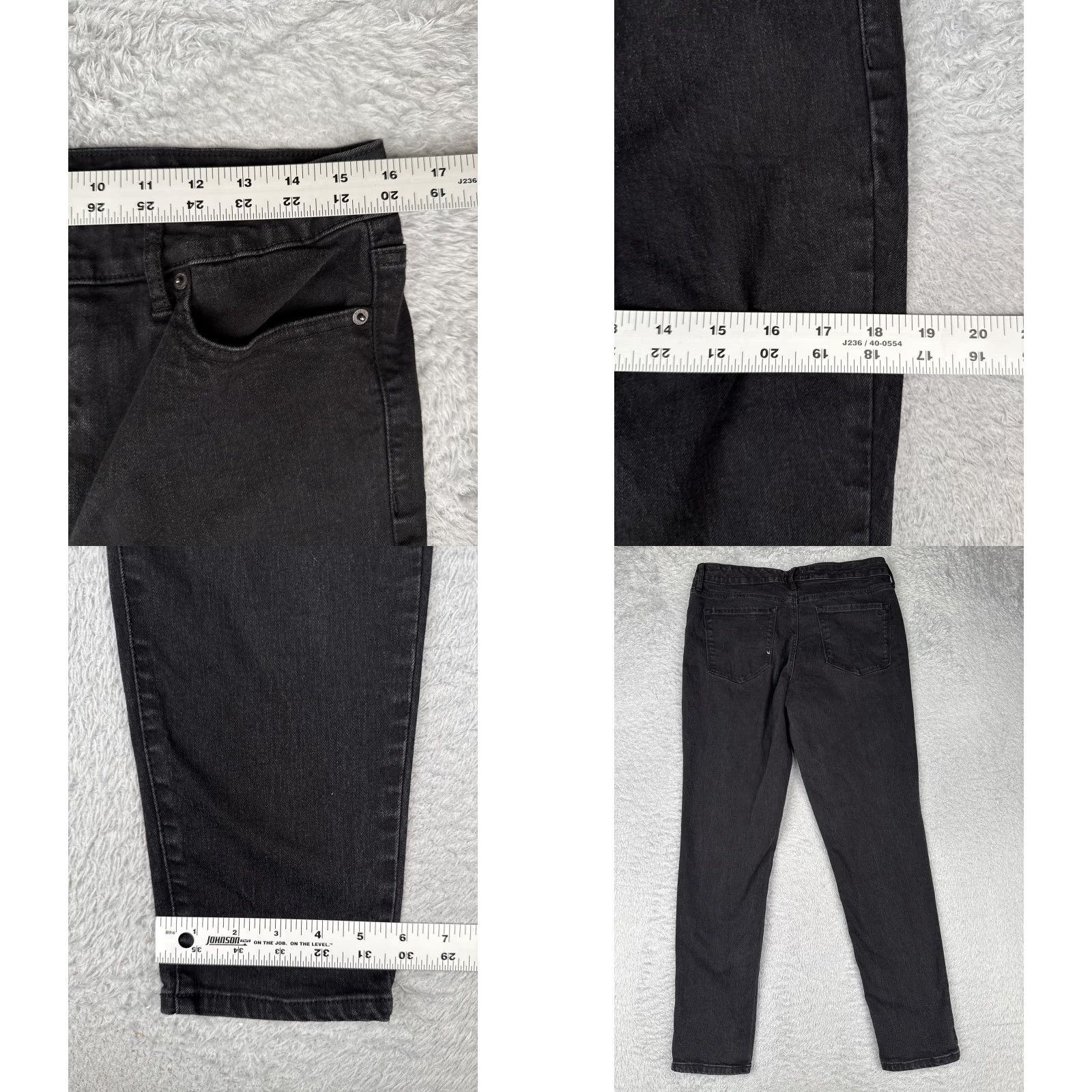 Jessica Simpson Jessica Simpson Jeans Womens 12 Black Skinny Stretch Denim Mid Rise 31x28 Size 34" / US 12 / IT 48 - 9 Thumbnail