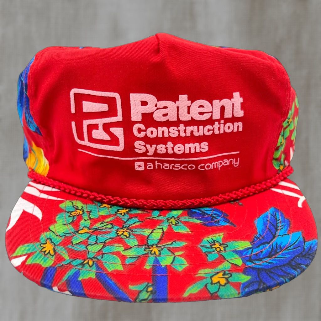 Vintage VINTAGE San Sun Floral Trucker Hat Cap Snapback Red Blue Hawaiian Rope 90s Y2K Hat Men One Size Red Floral Cap Snapback Vintage Hat Men Size ONE SIZE - 1 Thumbnail