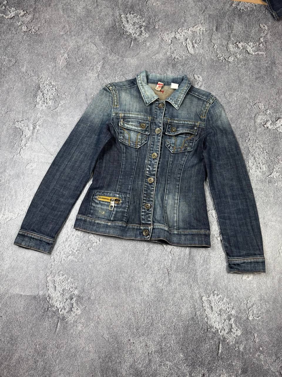 Miss Sixty Y2K Miss Sixty Faded Denim Jacket 2000s Glam Size M / US 6-8 / IT 42-44 - 2 Thumbnail
