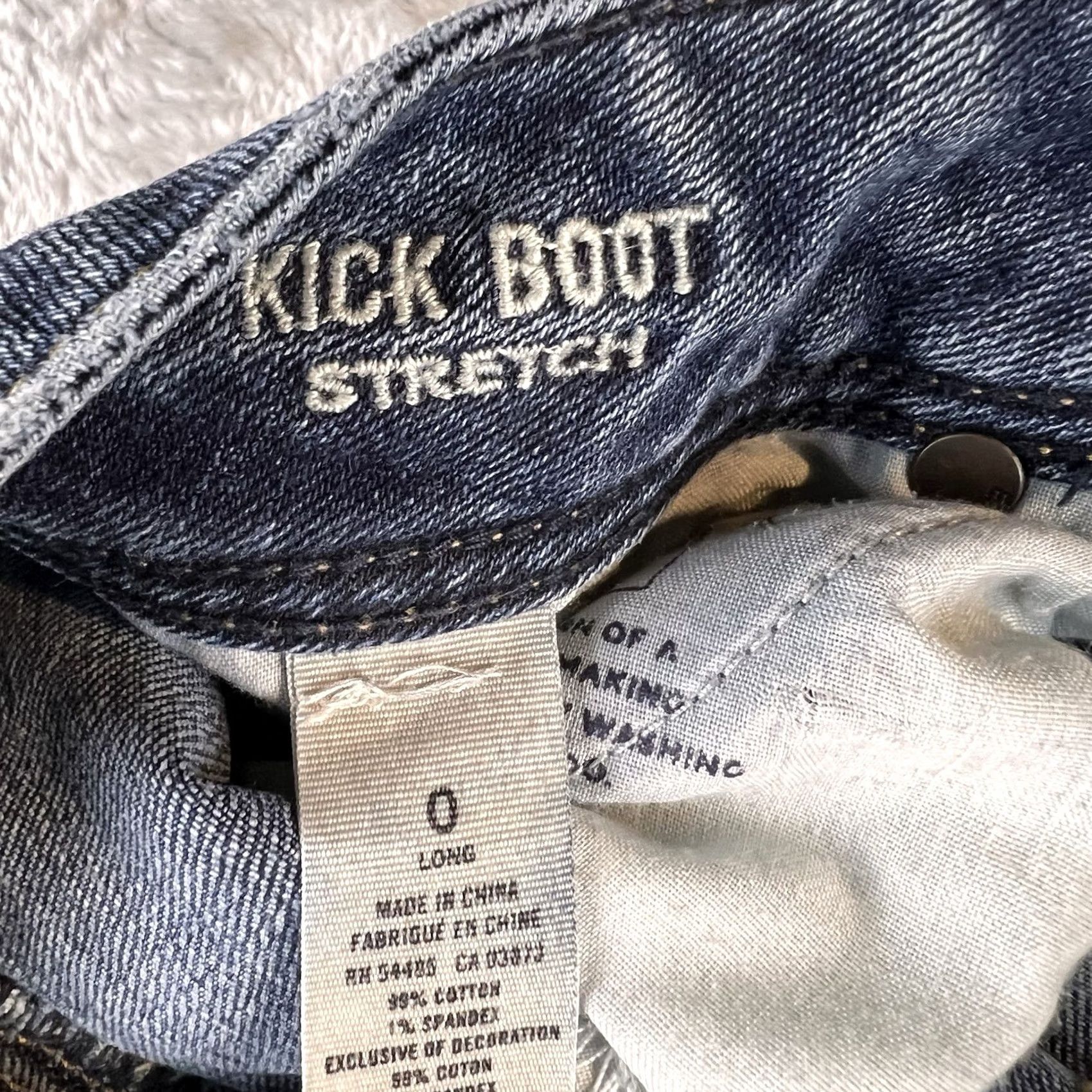 American Eagle Outfitters VINTAGE American Eagle Outfitters Kick boot Jeans Boho Blue 0 Tall Stretch Bootcut 32in Inseam Womens Size 25" / US 0 / IT 36 - 7 Thumbnail