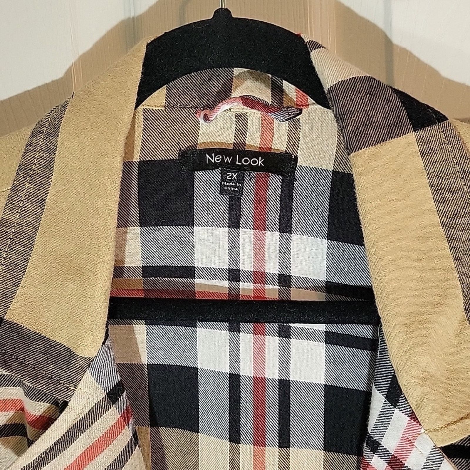 New Look Boho Western Plaid Flannel Shacket Maxi Duster 2x Designer Size XXL / US 16-18 / IT 52-54 - 2 Thumbnail